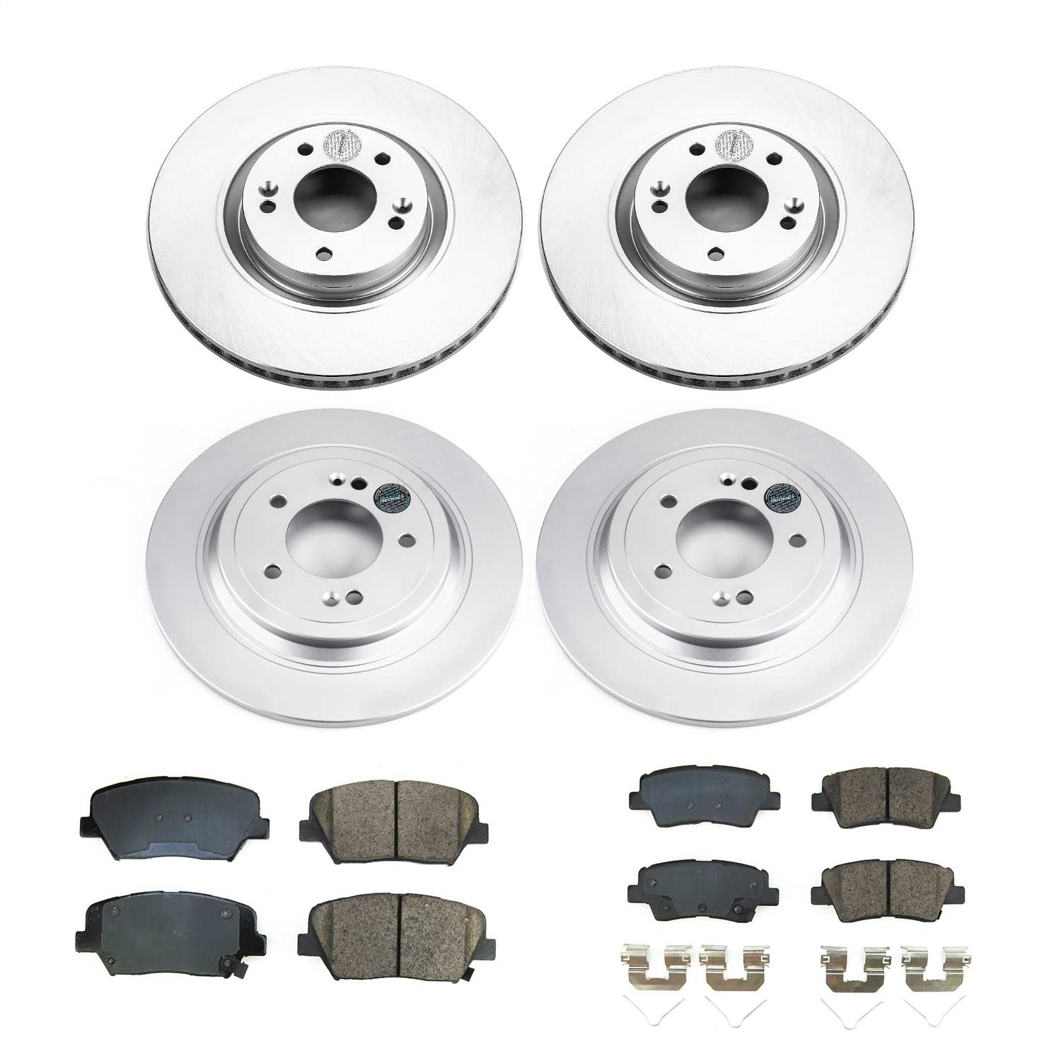 Power Stop - CRK8612 - Front and Rear - Disc Brake Pad and Rotor Kit