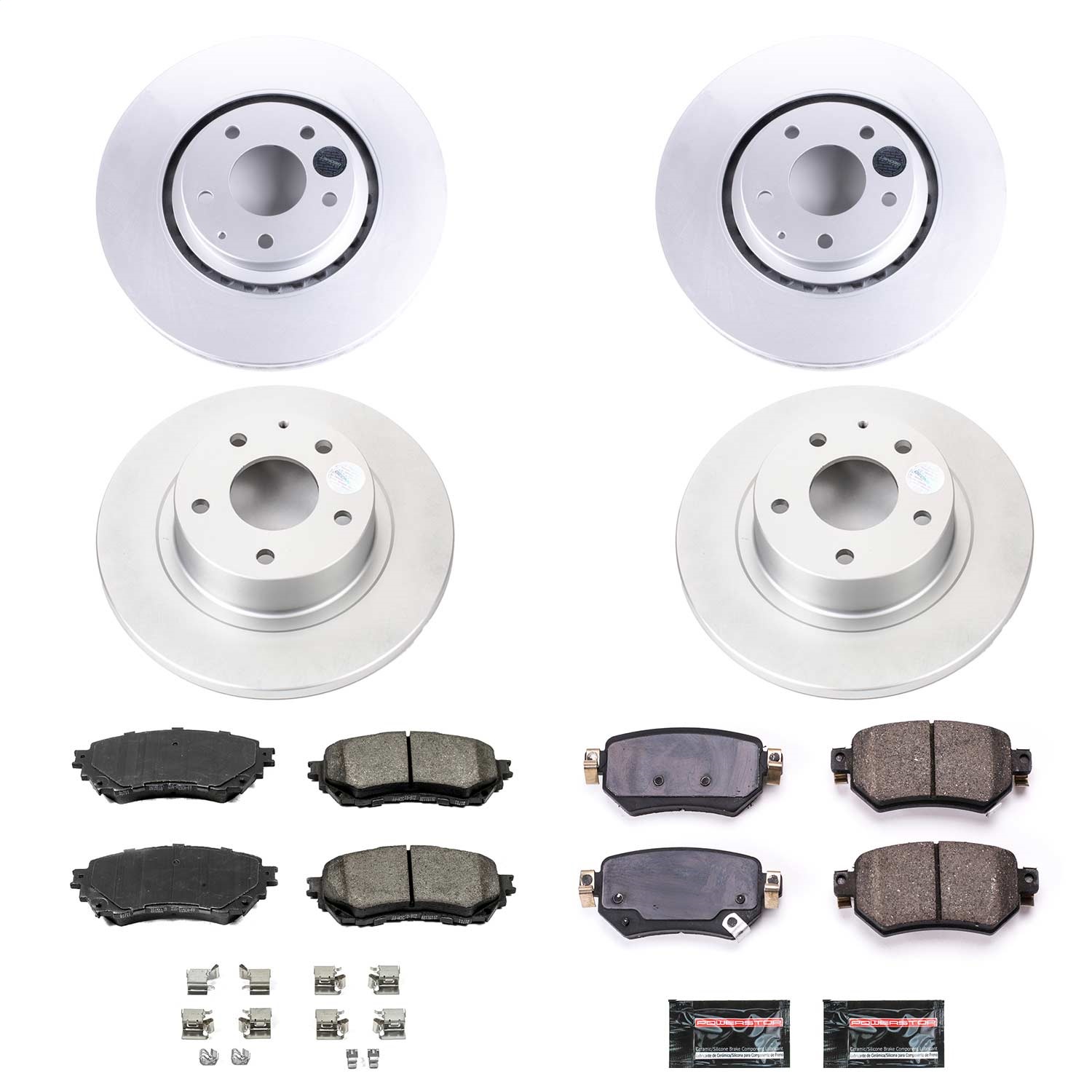 Power Stop - CRK8618 - Front and Rear - Disc Brake Pad and Rotor Kit