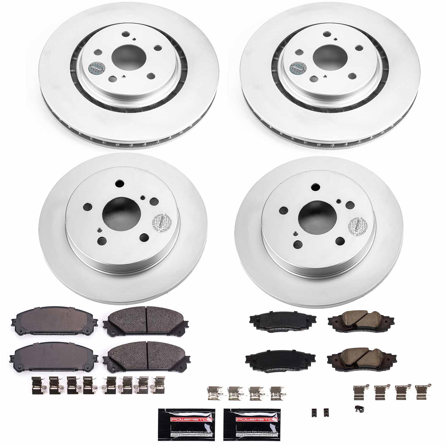 Power Stop - CRK8633 - Front and Rear - Disc Brake Pad and Rotor Kit