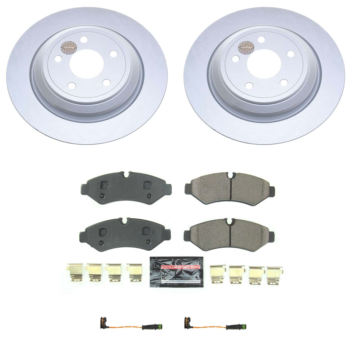 Power Stop - CRK8649 - Rear - Disc Brake Pad and Rotor Kit