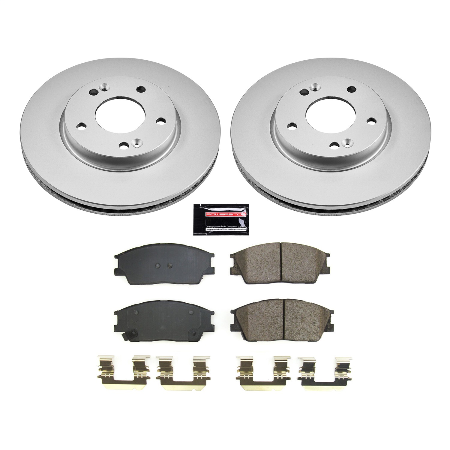 Power Stop - CRK8663 - Front - Disc Brake Pad and Rotor Kit