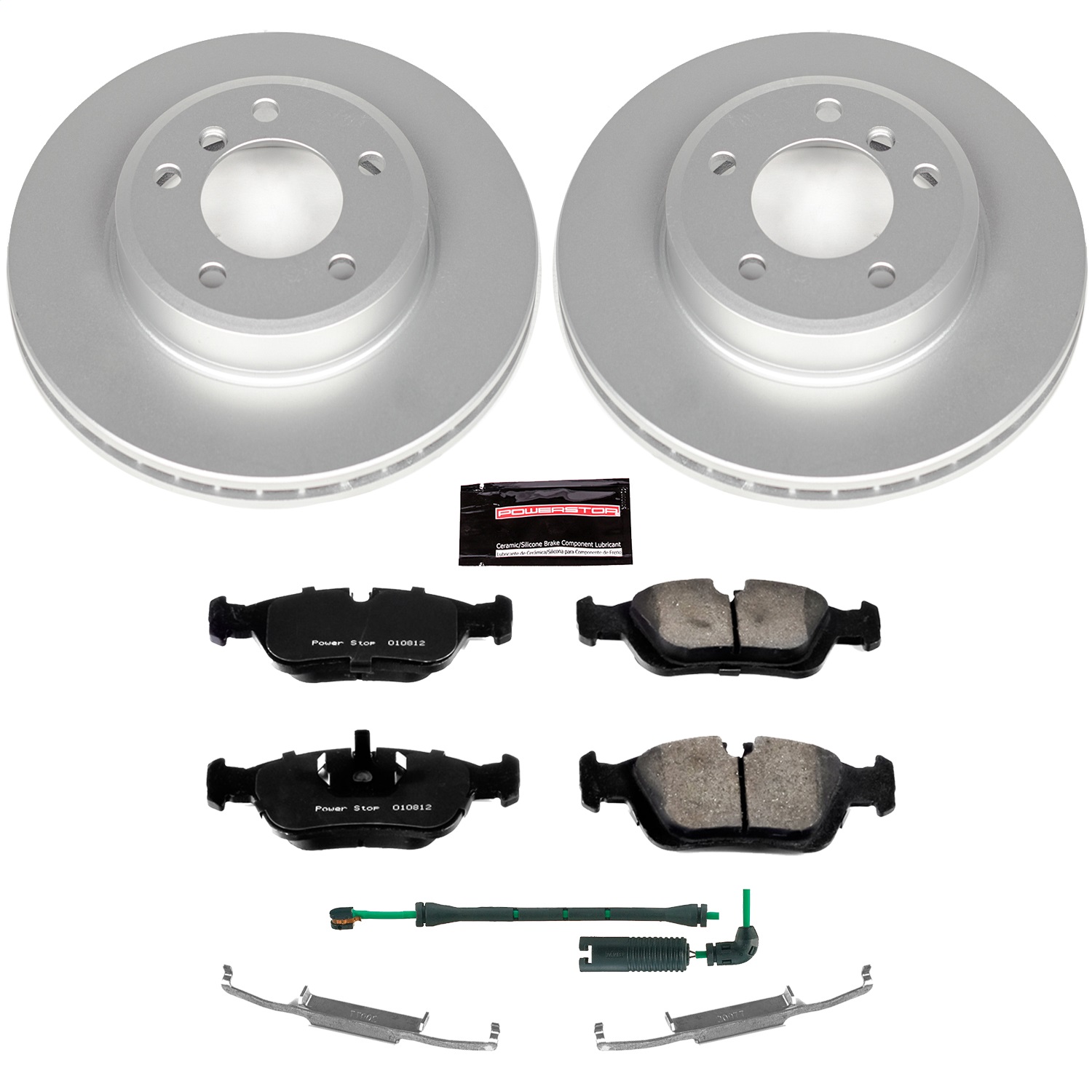 Power Stop - CRK868 - Front - Disc Brake Pad and Rotor Kit