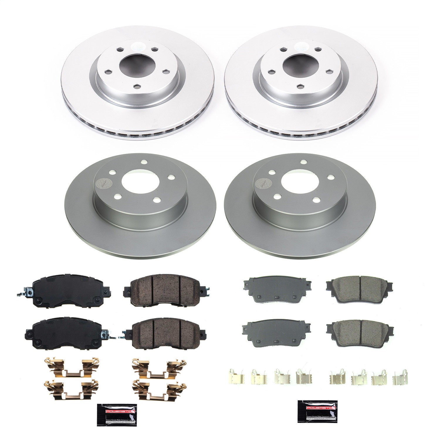 Power Stop - CRK8684 - Front and Rear - Disc Brake Pad and Rotor Kit