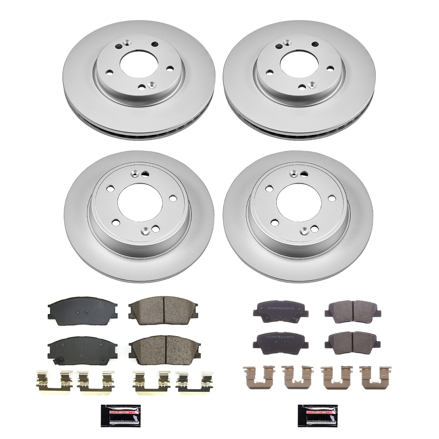 Power Stop - CRK8686 - Front and Rear - Disc Brake Pad and Rotor Kit