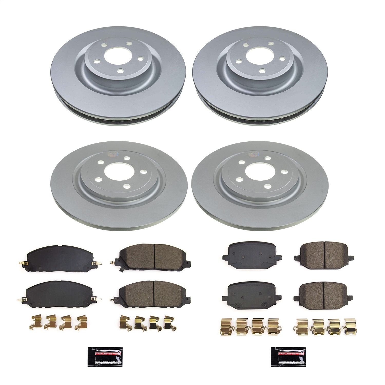 Power Stop - CRK8693 - Front and Rear - Disc Brake Pad and Rotor Kit