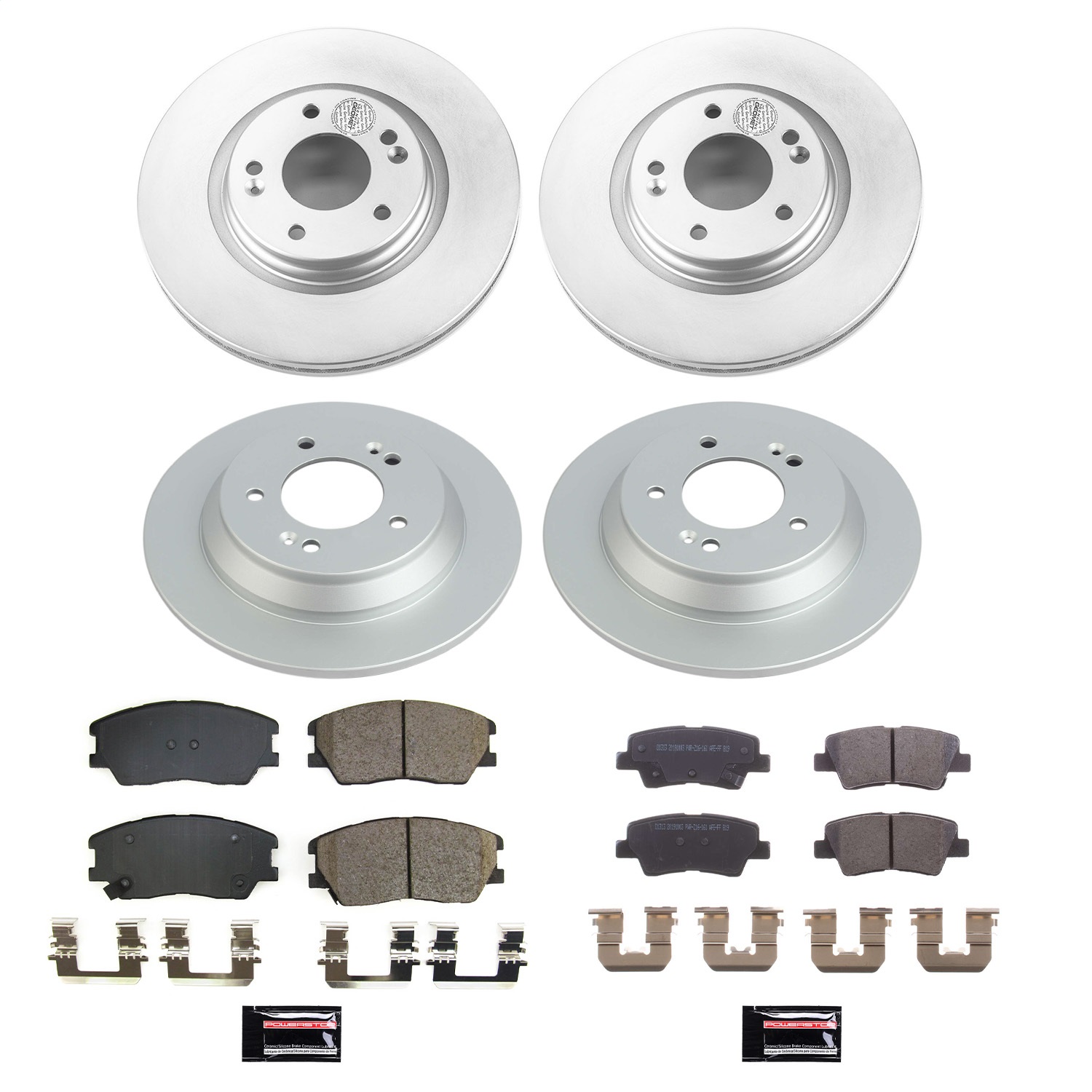 Power Stop - CRK8695 - Front and Rear - Disc Brake Pad and Rotor Kit