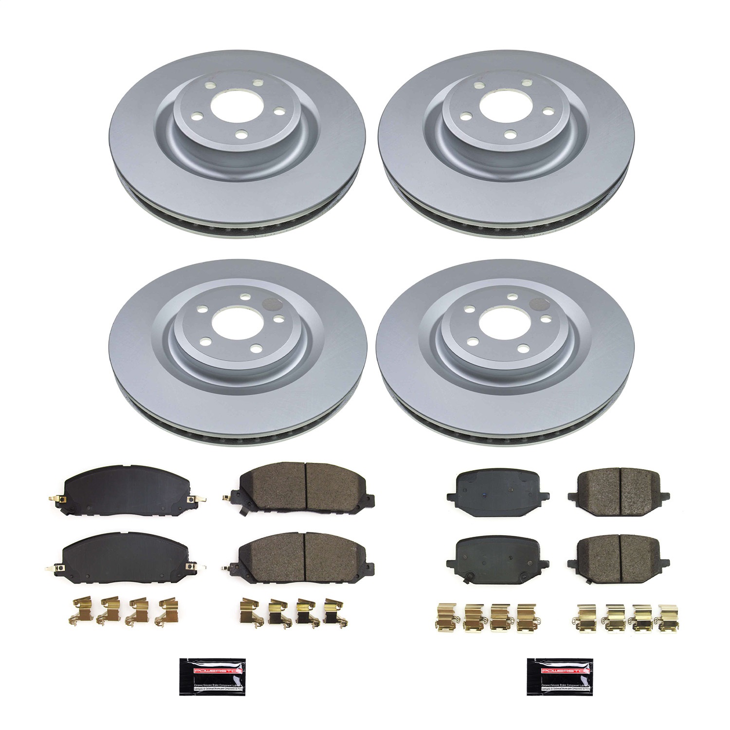 Power Stop - CRK8696 - Front and Rear - Disc Brake Pad and Rotor Kit