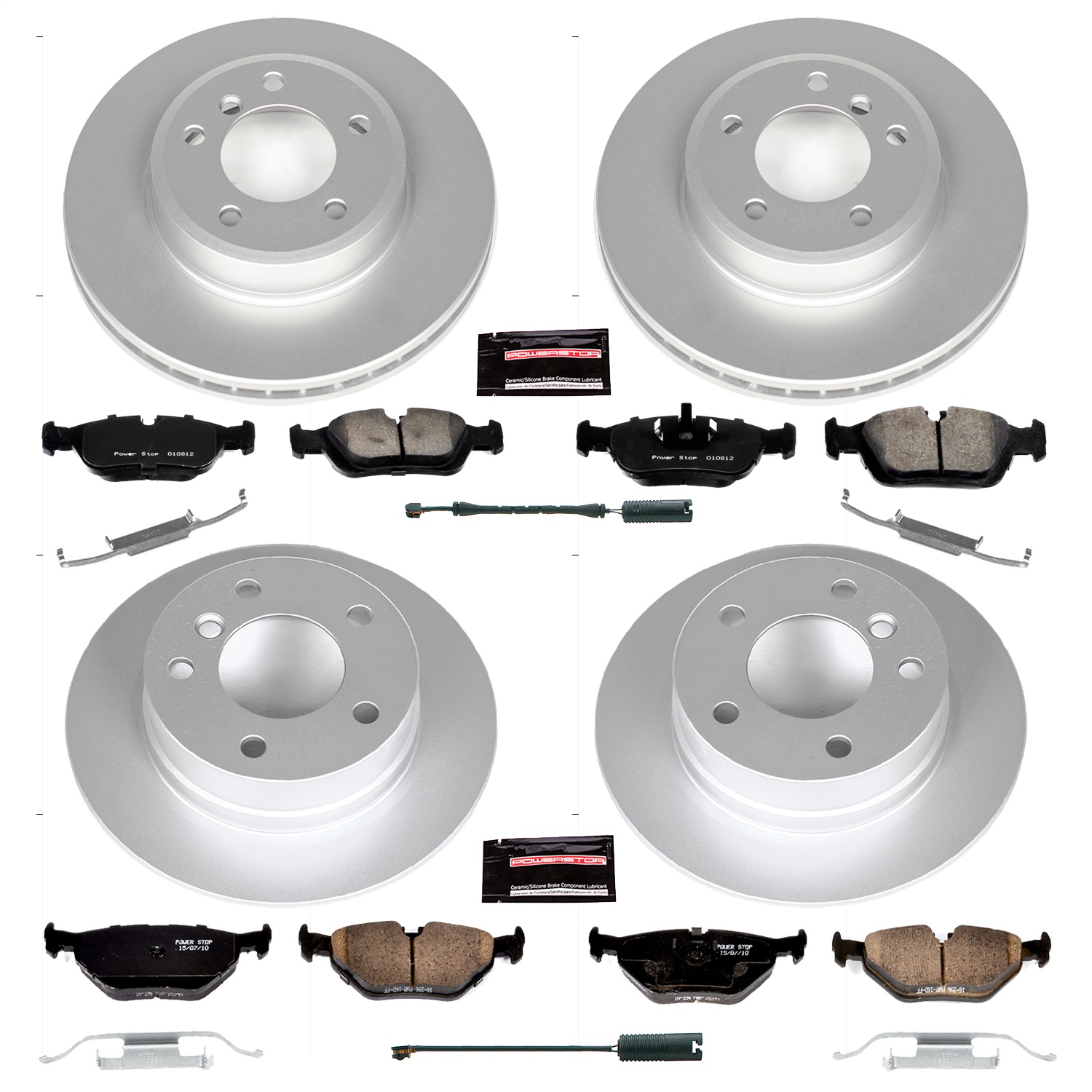 Power Stop - CRK870 - Front and Rear - Disc Brake Pad and Rotor Kit