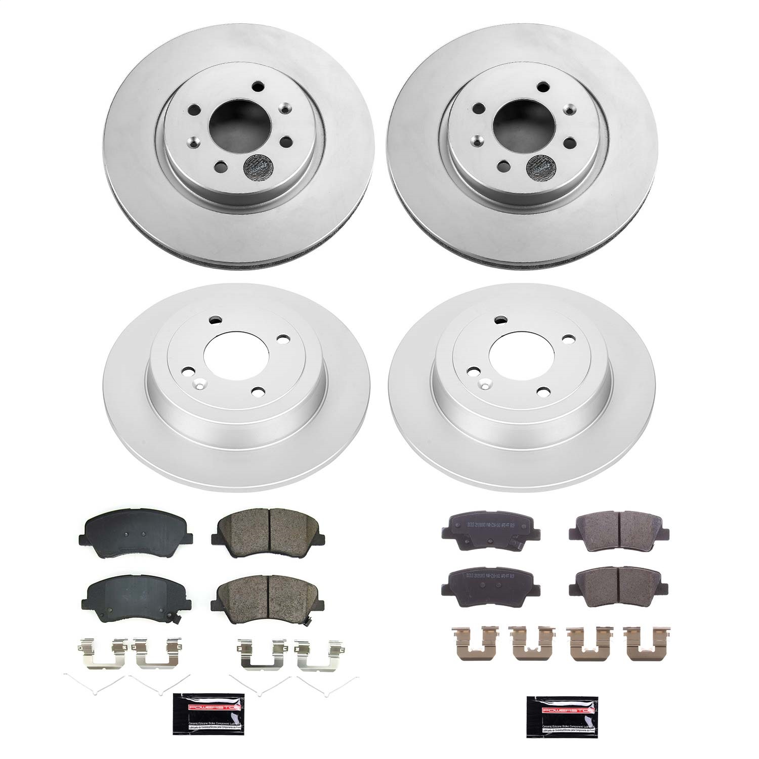 Power Stop - CRK8724 - Front and Rear - Disc Brake Pad and Rotor Kit