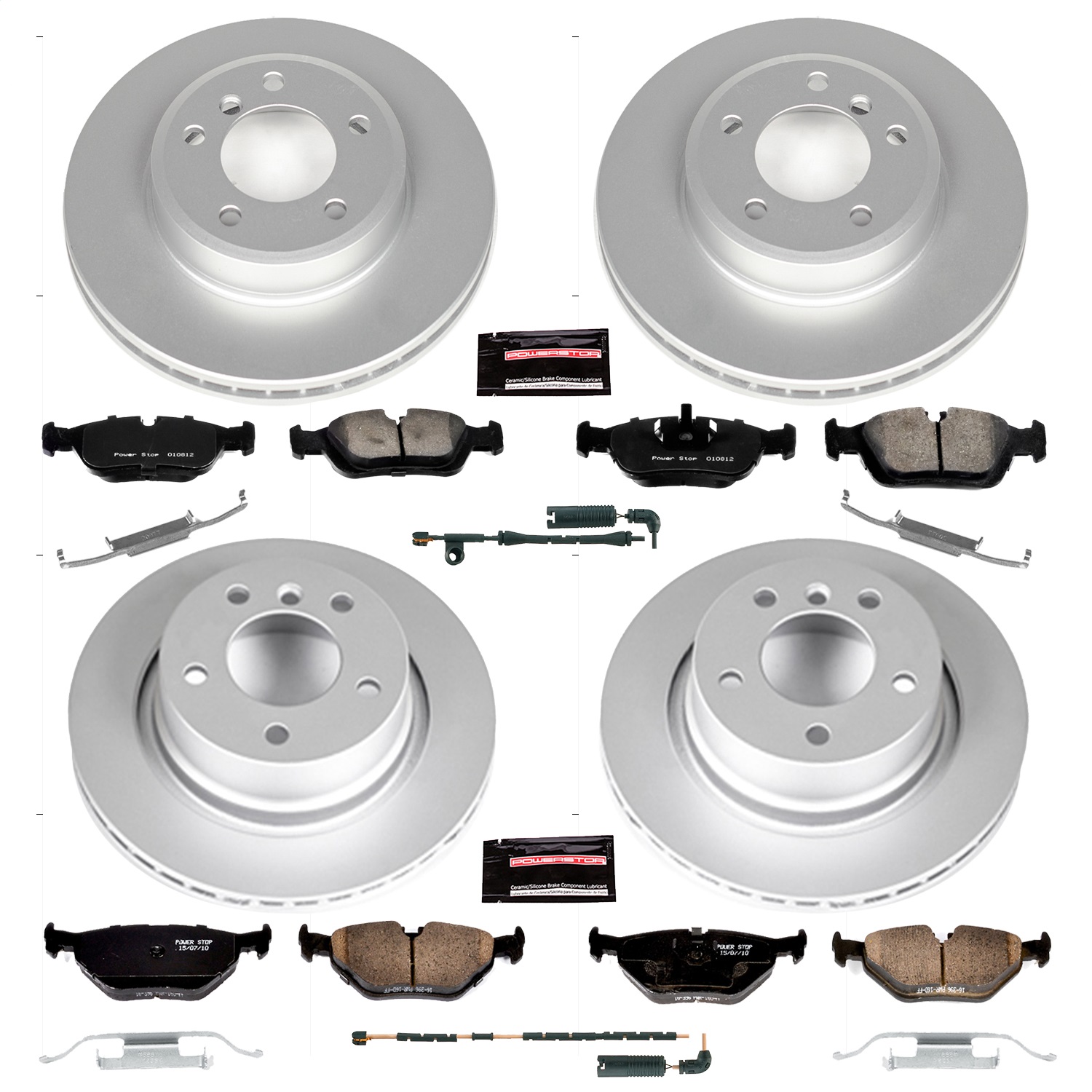 Power Stop - CRK873 - Front and Rear - Disc Brake Pad and Rotor Kit
