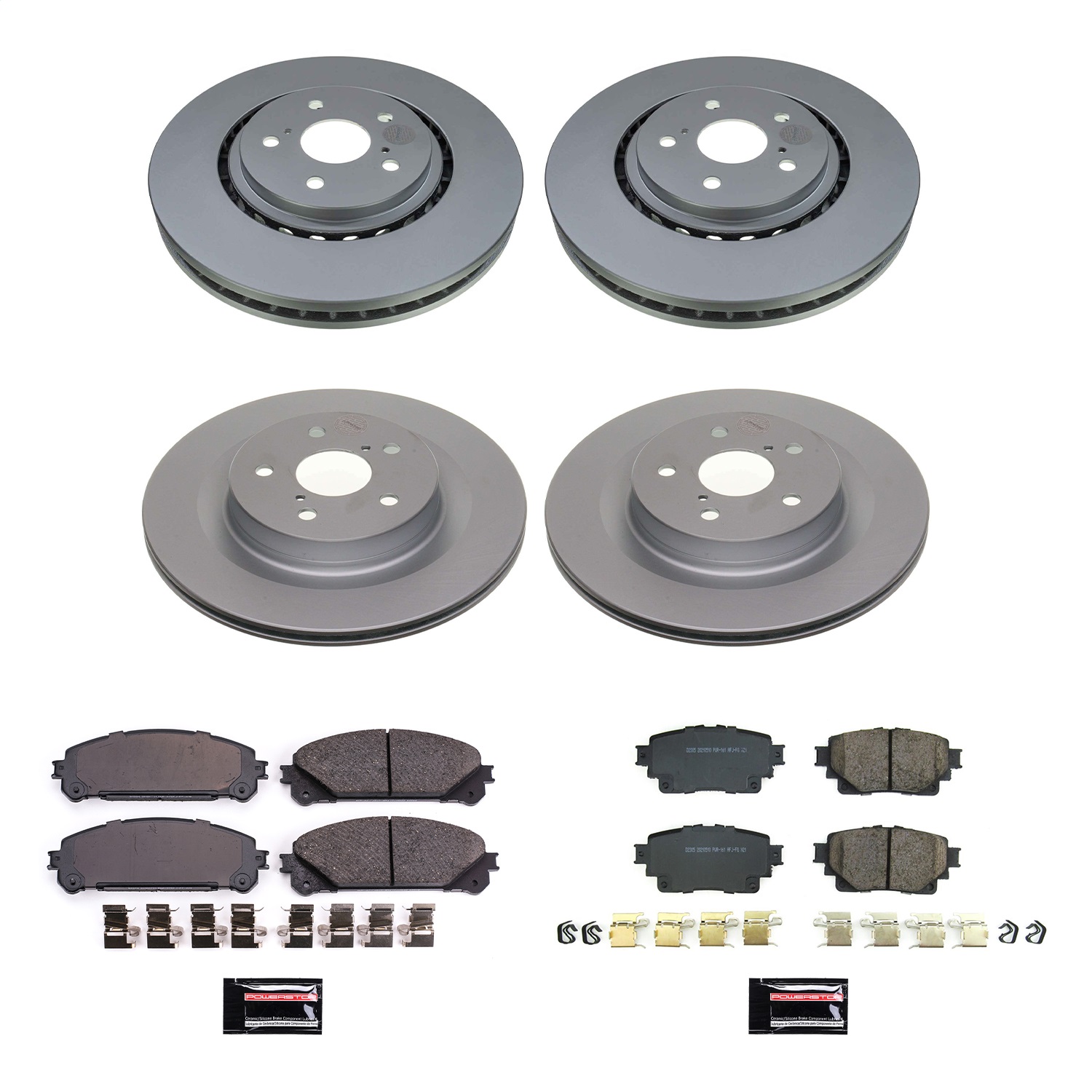 Power Stop - CRK8736 - Front and Rear - Disc Brake Pad and Rotor Kit