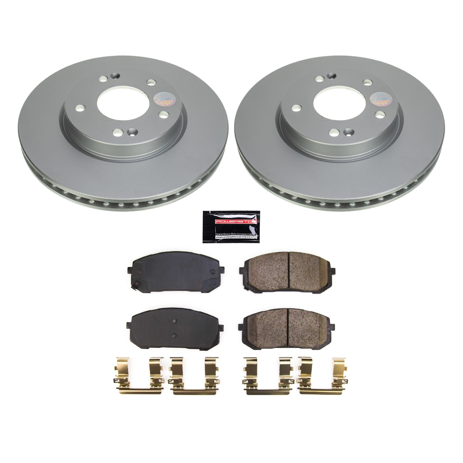 Power Stop - CRK8748 - Front - Disc Brake Pad and Rotor Kit
