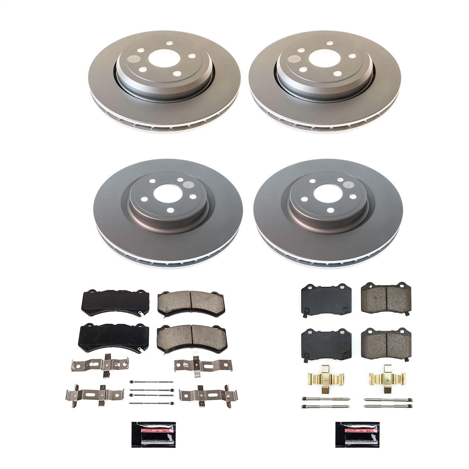 Power Stop - CRK8760 - Front and Rear - Disc Brake Pad and Rotor Kit