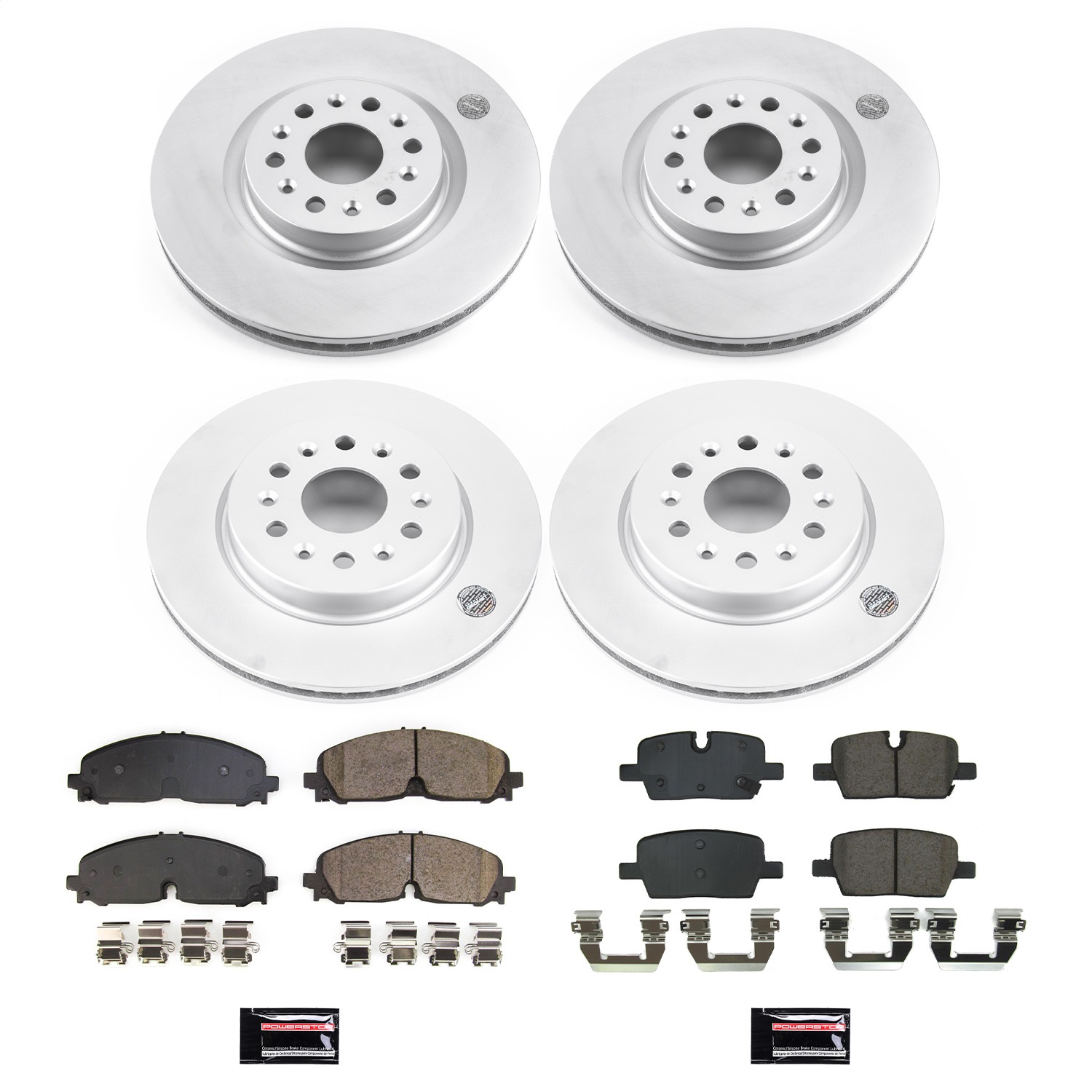 Power Stop - CRK8796 - Front and Rear - Disc Brake Pad and Rotor Kit