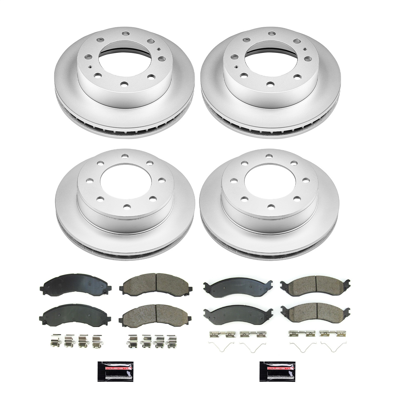 Power Stop - CRK8798 - Front and Rear - Disc Brake Pad and Rotor Kit