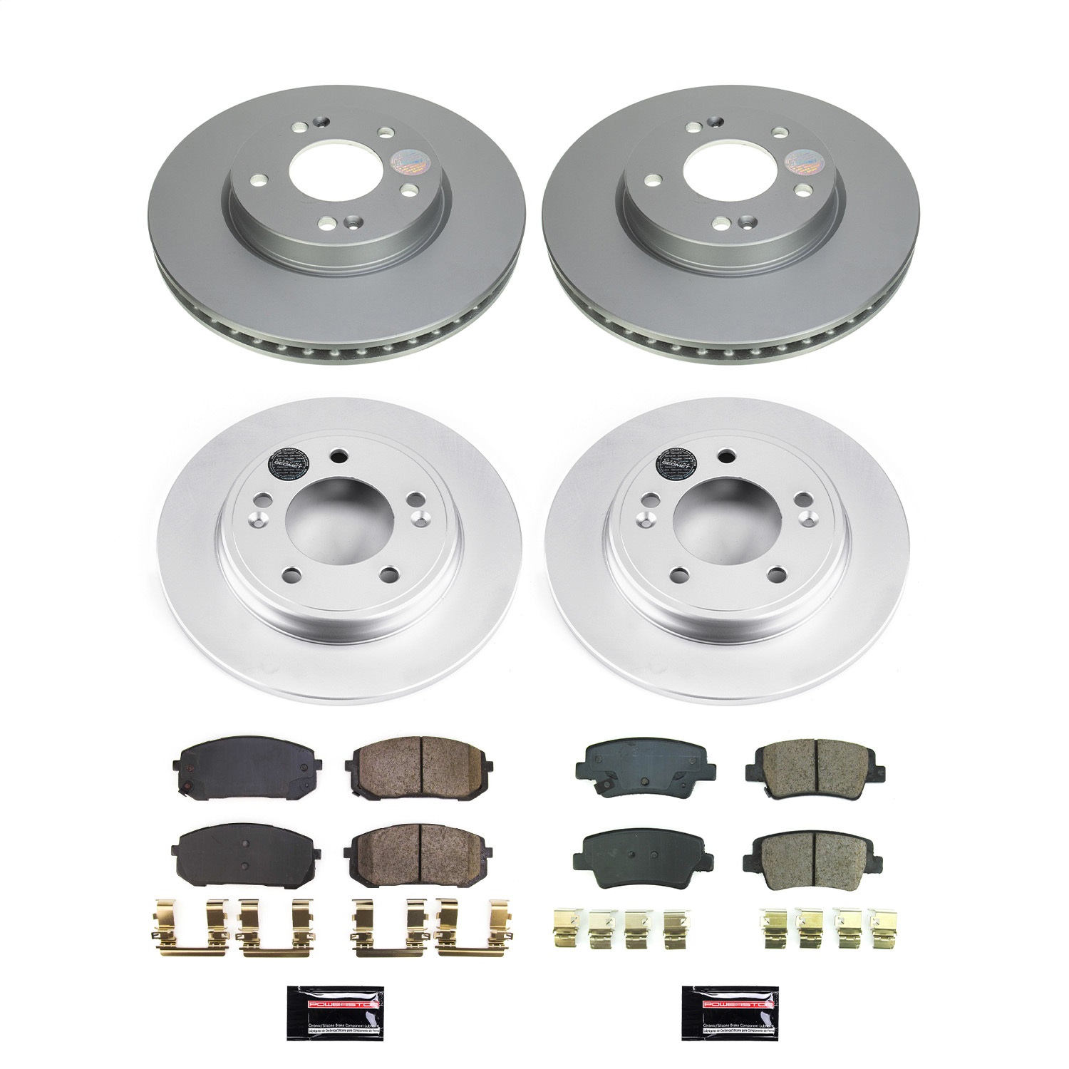 Power Stop - CRK8808 - Front and Rear - Disc Brake Pad and Rotor Kit
