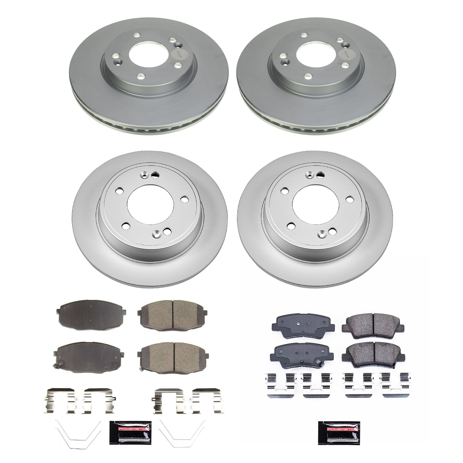 Power Stop - CRK8810 - Front and Rear - Disc Brake Pad and Rotor Kit