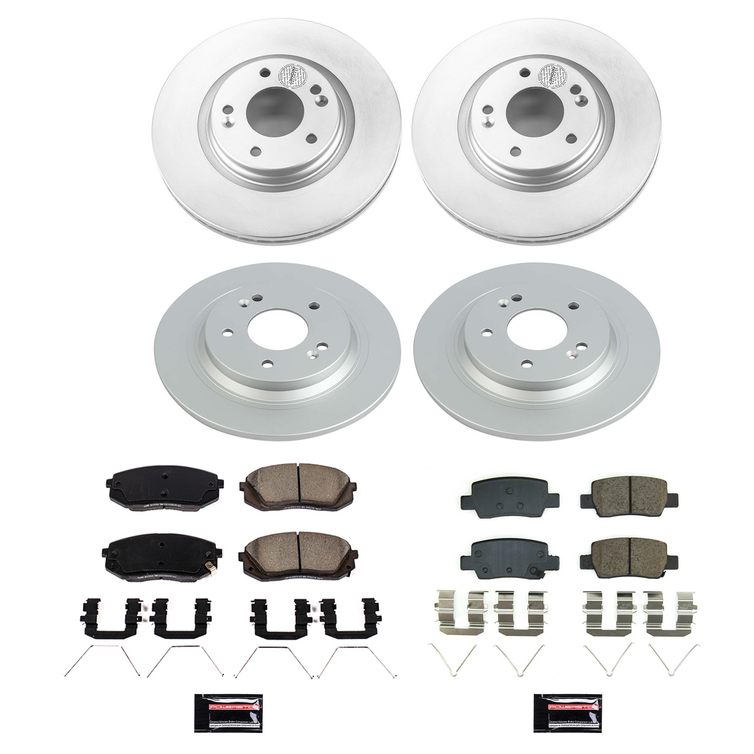 Power Stop - CRK8811 - Front and Rear - Disc Brake Pad and Rotor Kit