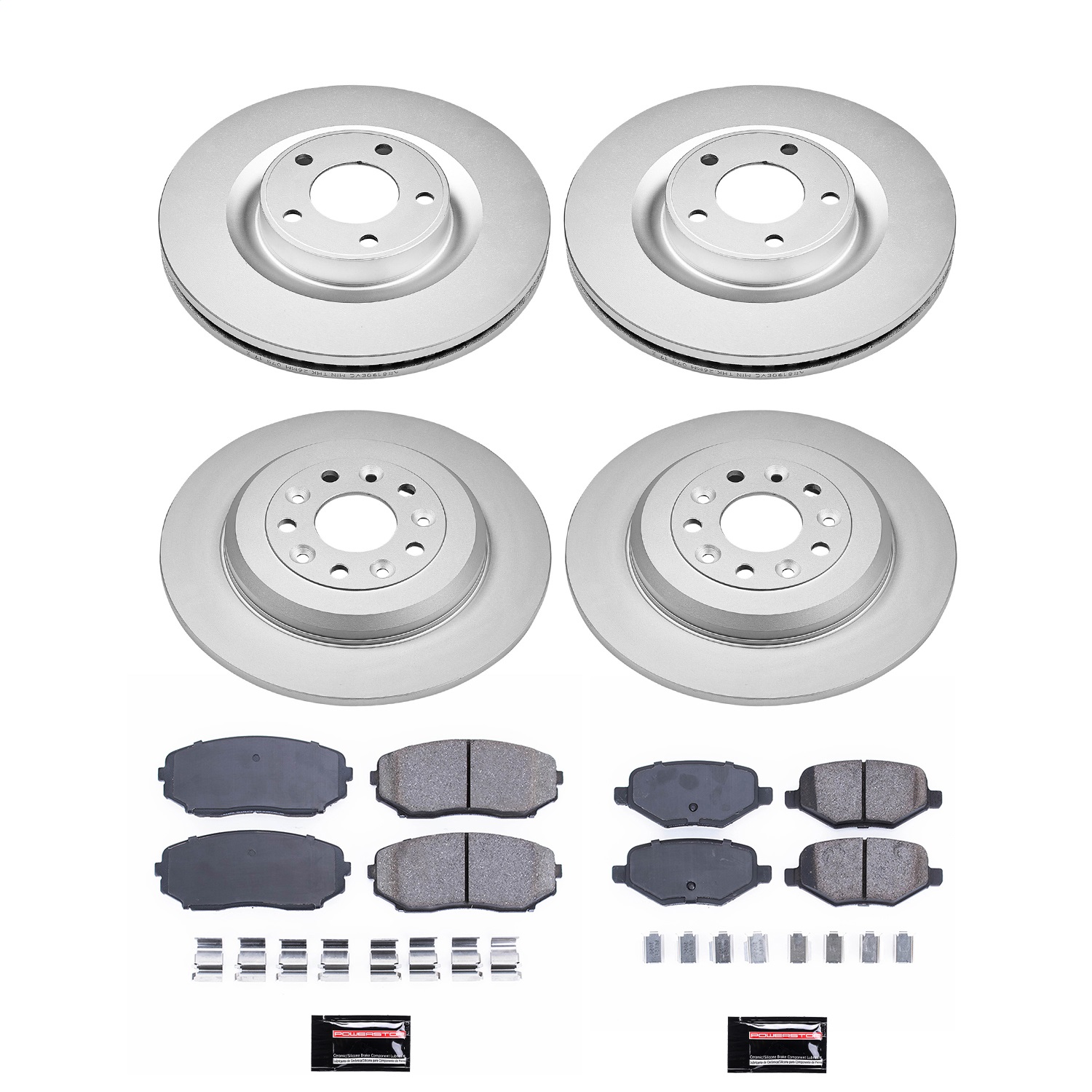 Power Stop - CRK8847 - Front and Rear - Disc Brake Pad and Rotor Kit