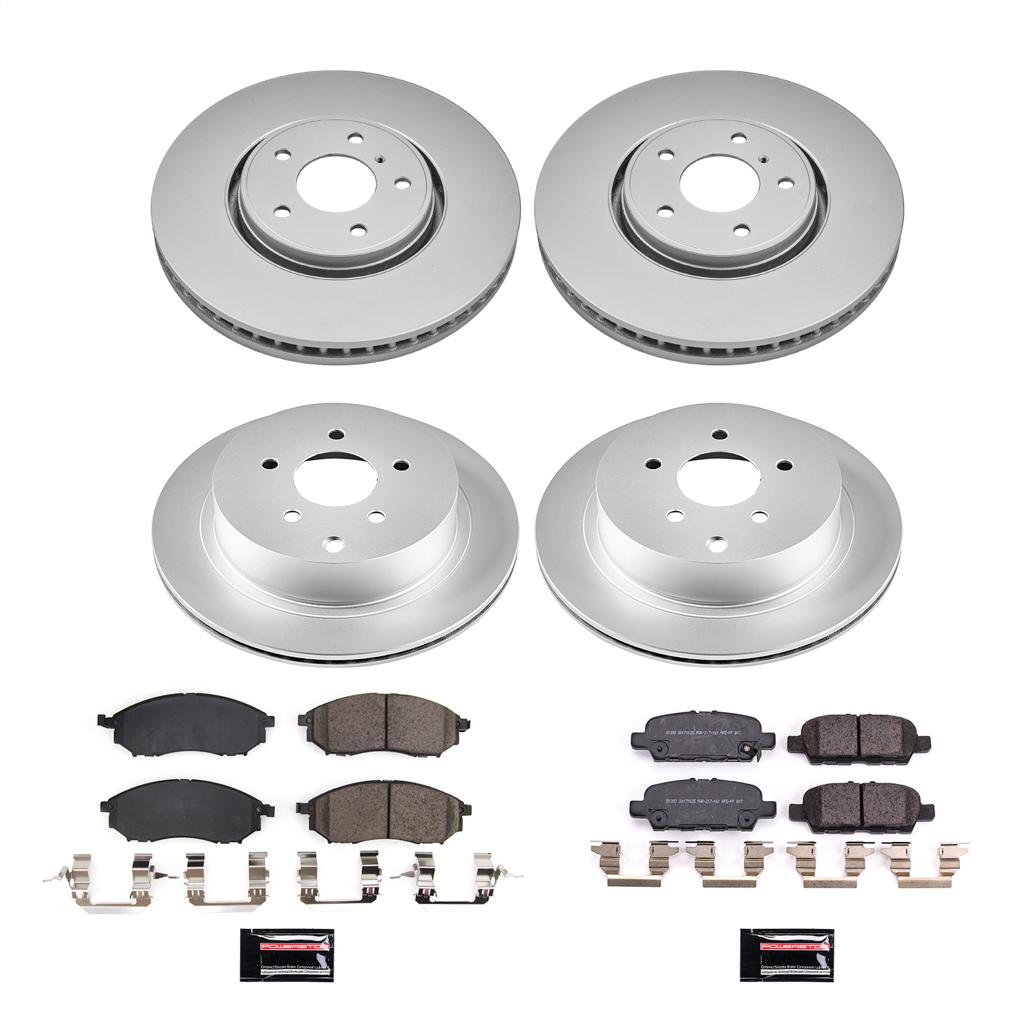 Power Stop - CRK8878 - Front and Rear - Disc Brake Pad and Rotor Kit