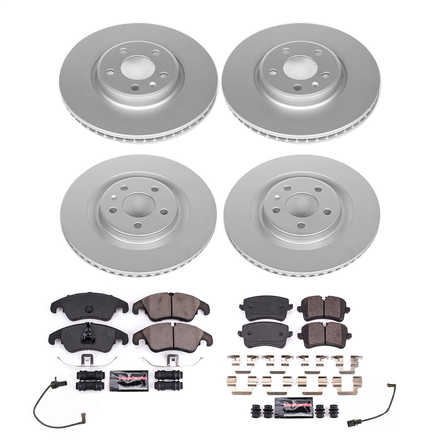 Power Stop - CRK8883 - Front and Rear - Disc Brake Pad and Rotor Kit