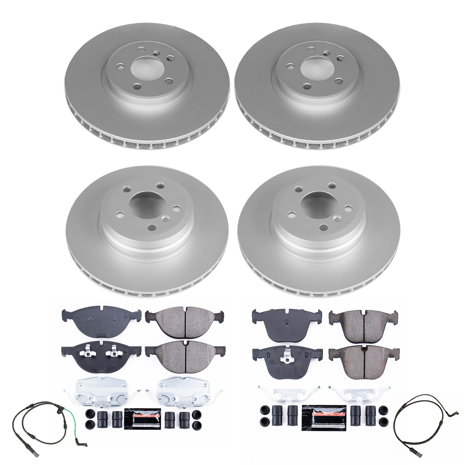 Power Stop - CRK8884 - Front and Rear - Disc Brake Pad and Rotor Kit
