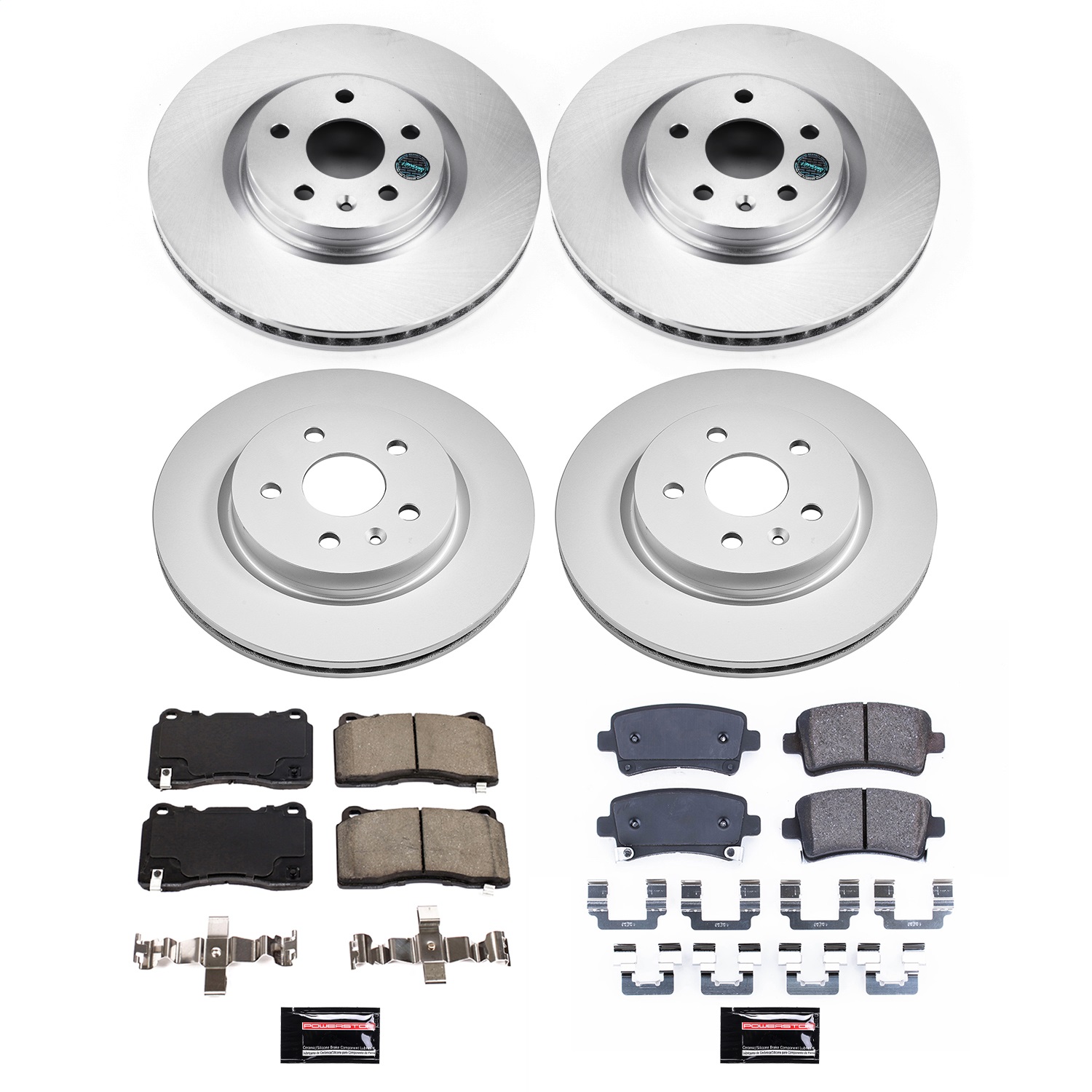 Power Stop - CRK8885 - Front and Rear - Disc Brake Pad and Rotor Kit
