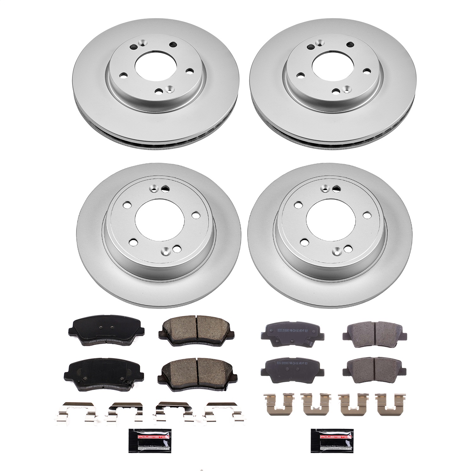 Power Stop - CRK8889 - Front and Rear - Disc Brake Pad and Rotor Kit