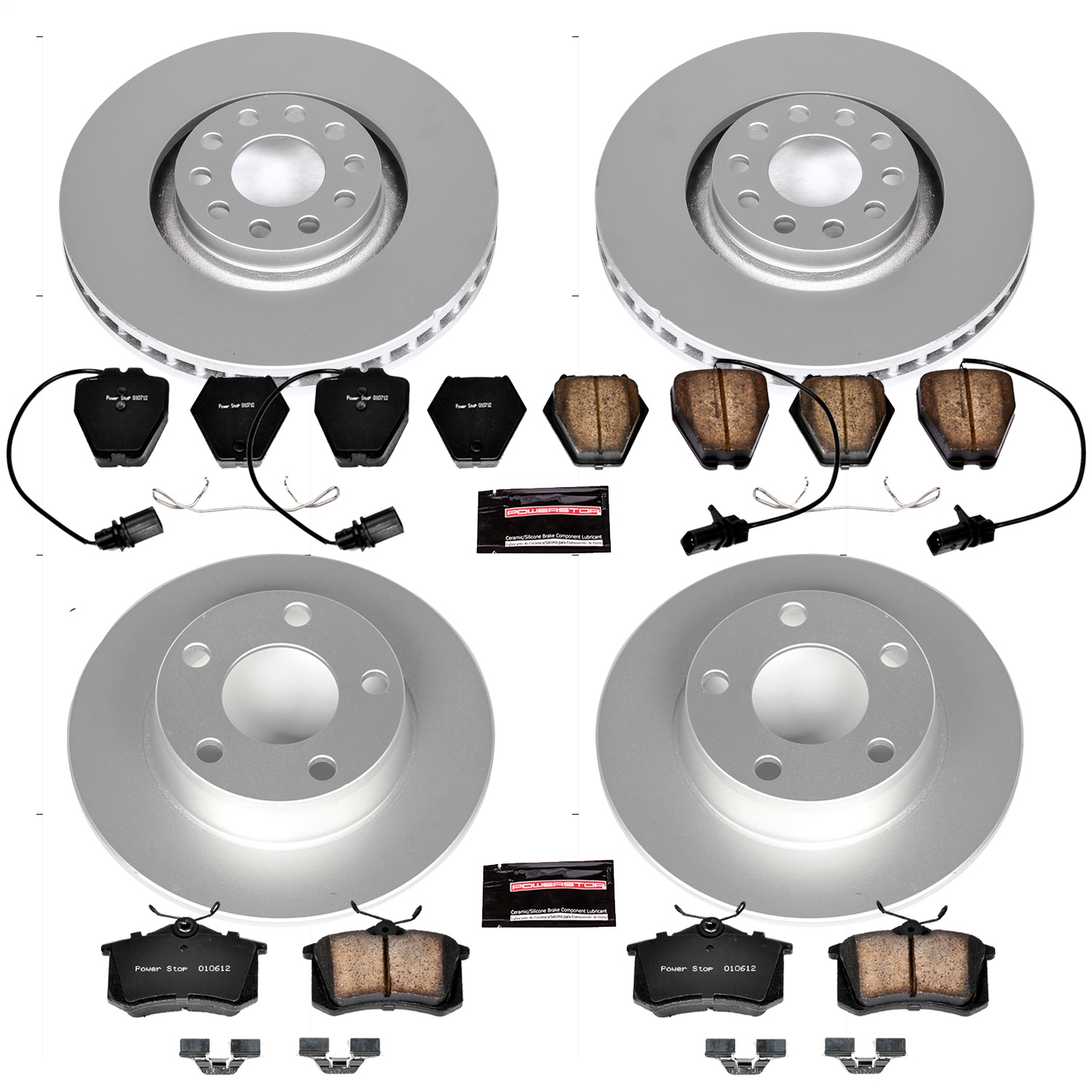 Power Stop - CRK889 - Front and Rear - Disc Brake Pad and Rotor Kit