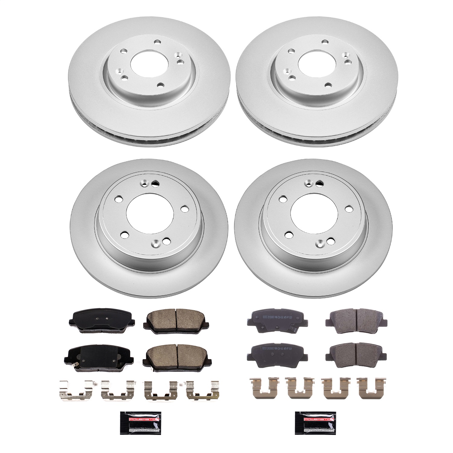 Power Stop - CRK8890 - Front and Rear - Disc Brake Pad and Rotor Kit