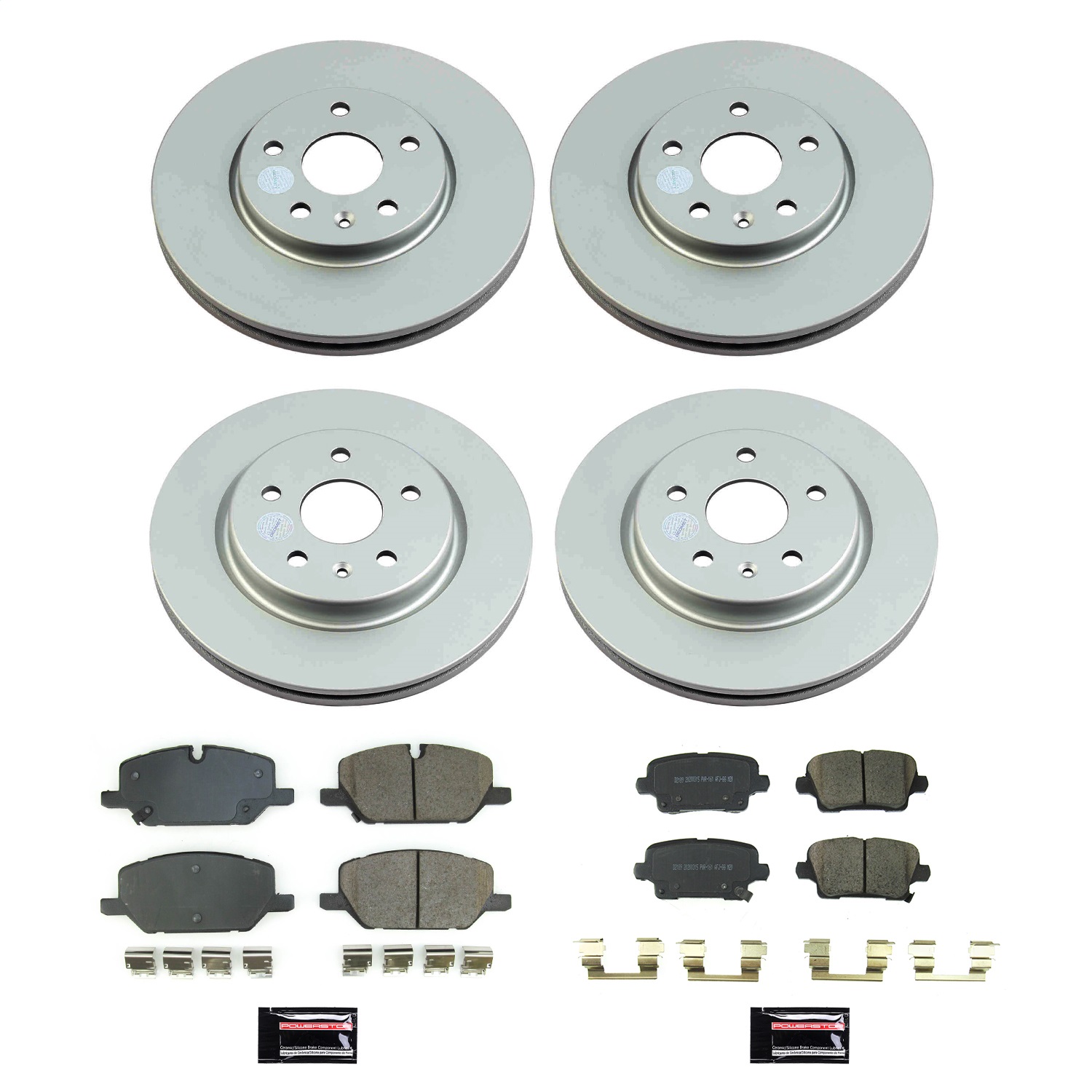 Power Stop - CRK8898 - Front and Rear - Disc Brake Pad and Rotor Kit