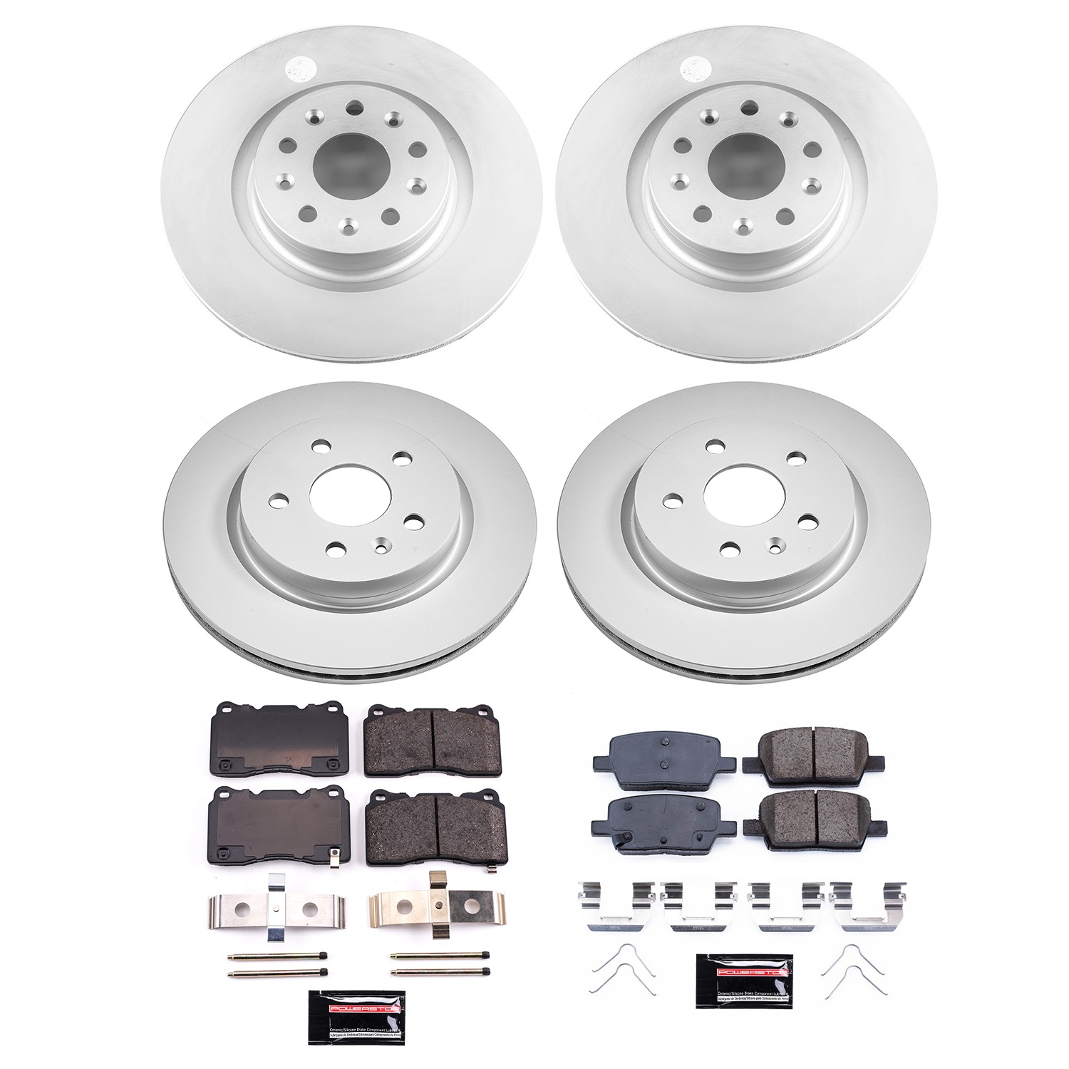Power Stop - CRK8900 - Front and Rear - Disc Brake Pad and Rotor Kit