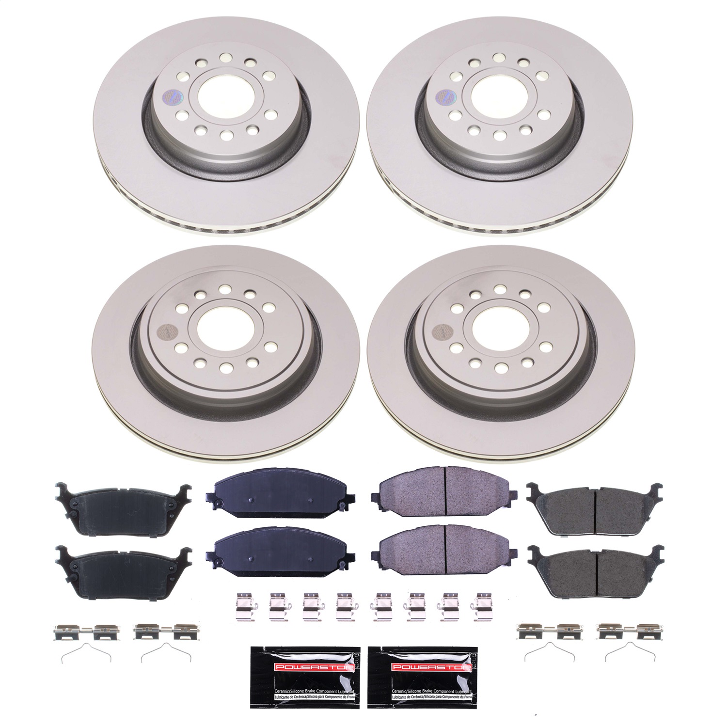 Power Stop - CRK8902 - Front and Rear - Disc Brake Pad and Rotor Kit