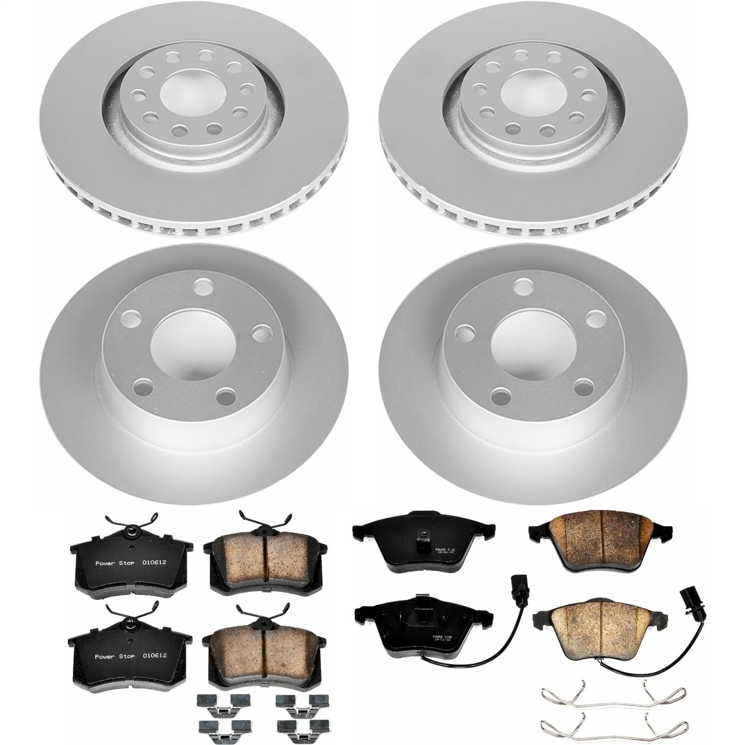 Power Stop - CRK892 - Front and Rear - Disc Brake Pad and Rotor Kit