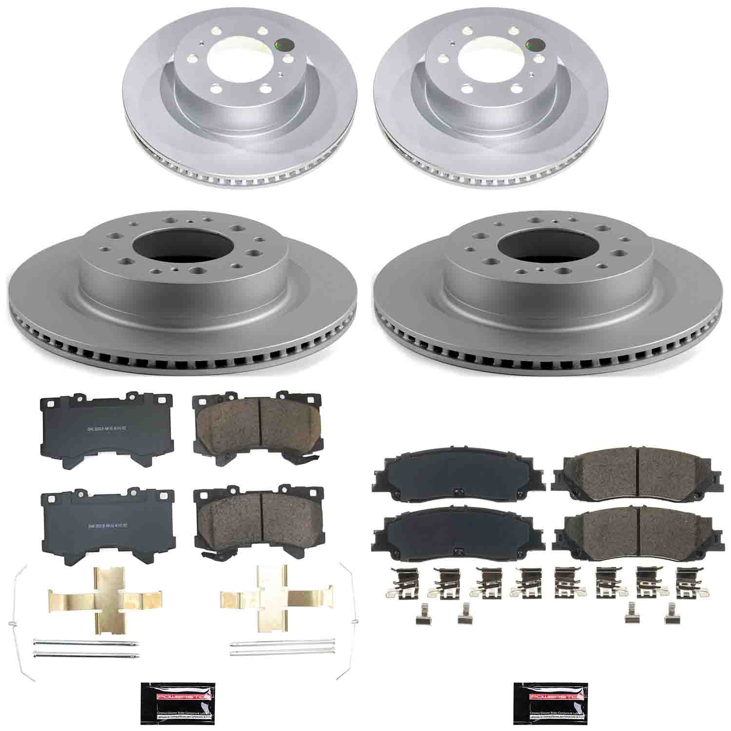 Power Stop - CRK8946 - Front and Rear - Disc Brake Pad and Rotor Kit