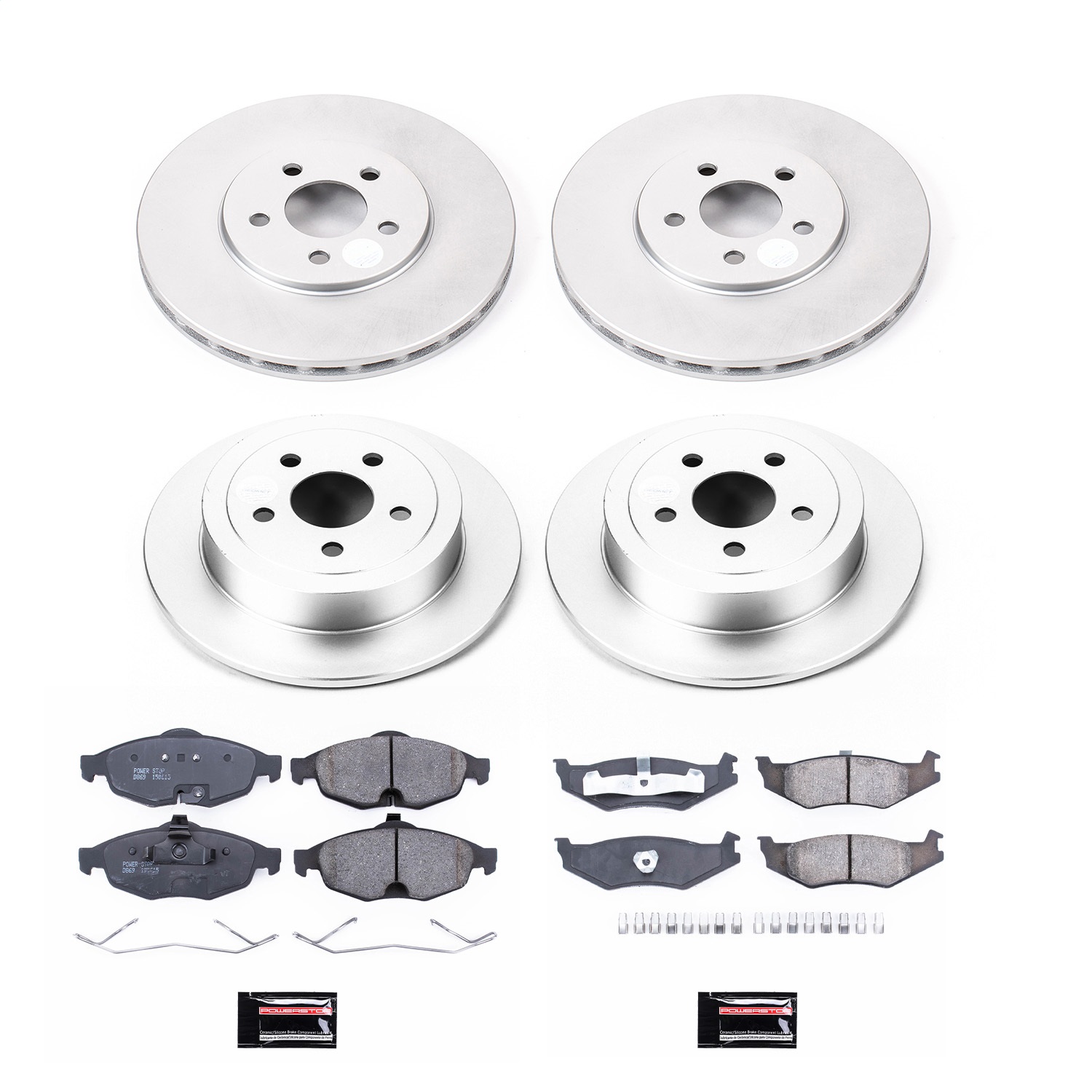 Power Stop - CRK8969 - Front and Rear - Disc Brake Pad and Rotor Kit