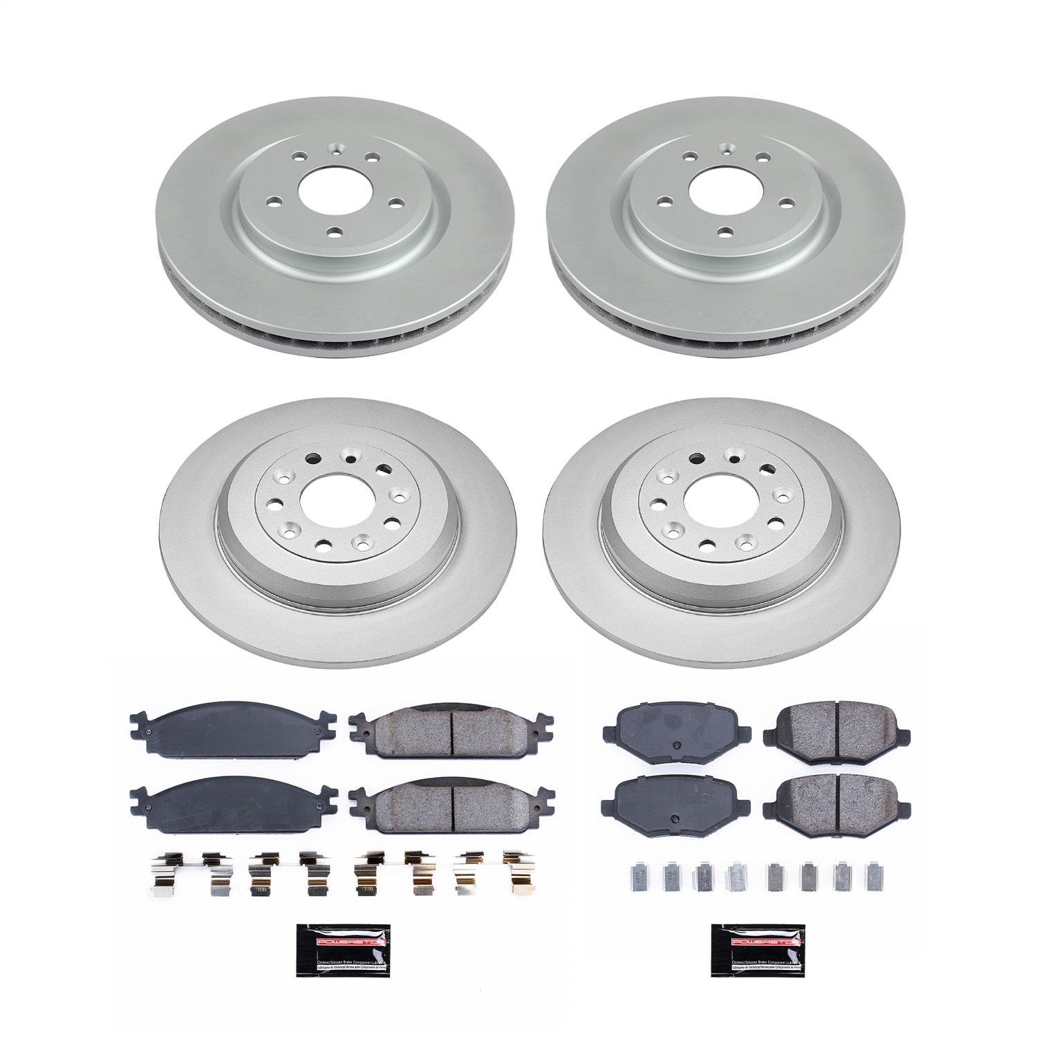 Power Stop - CRK8970 - Front and Rear - Disc Brake Pad and Rotor Kit