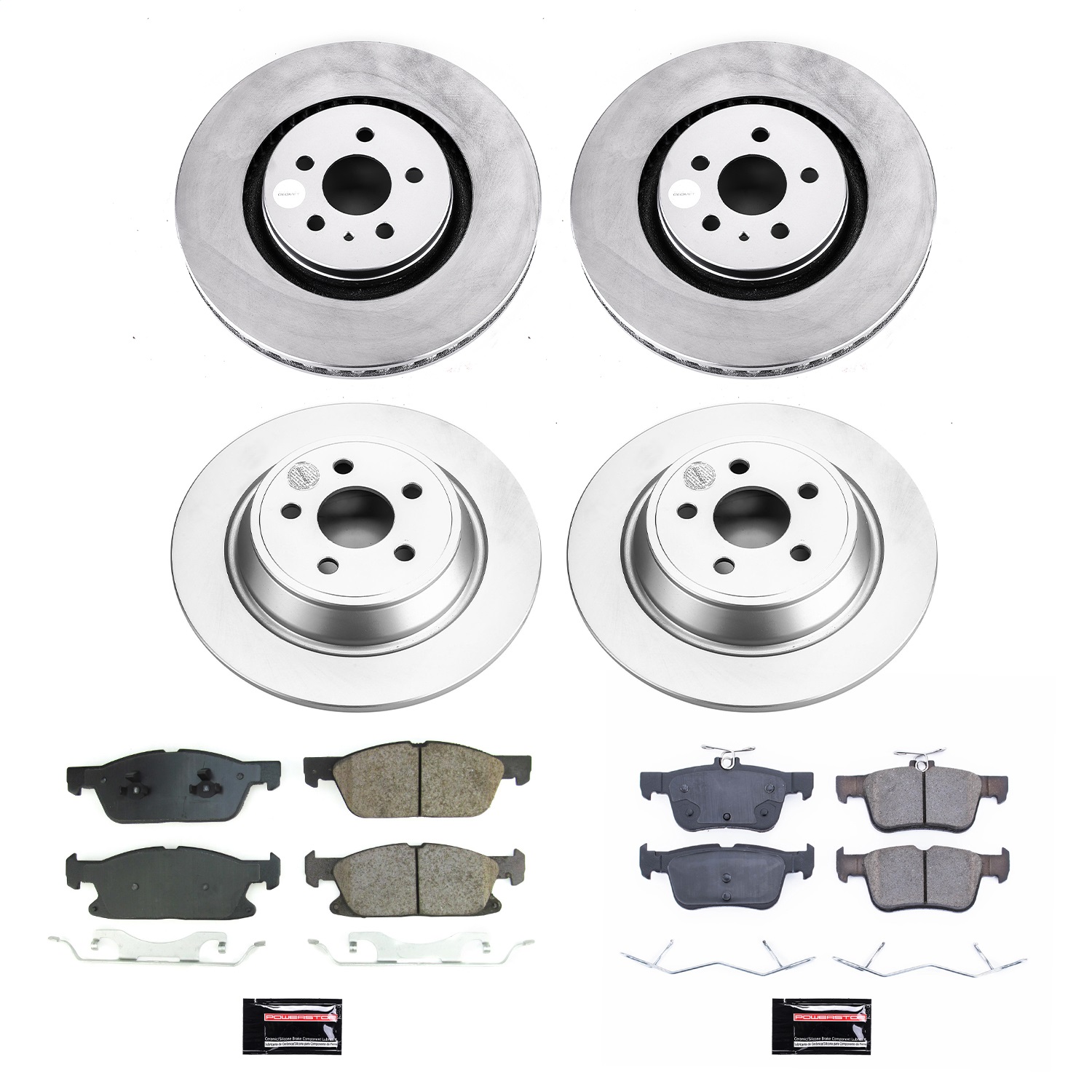 Power Stop - CRK8974 - Front and Rear - Disc Brake Pad and Rotor Kit