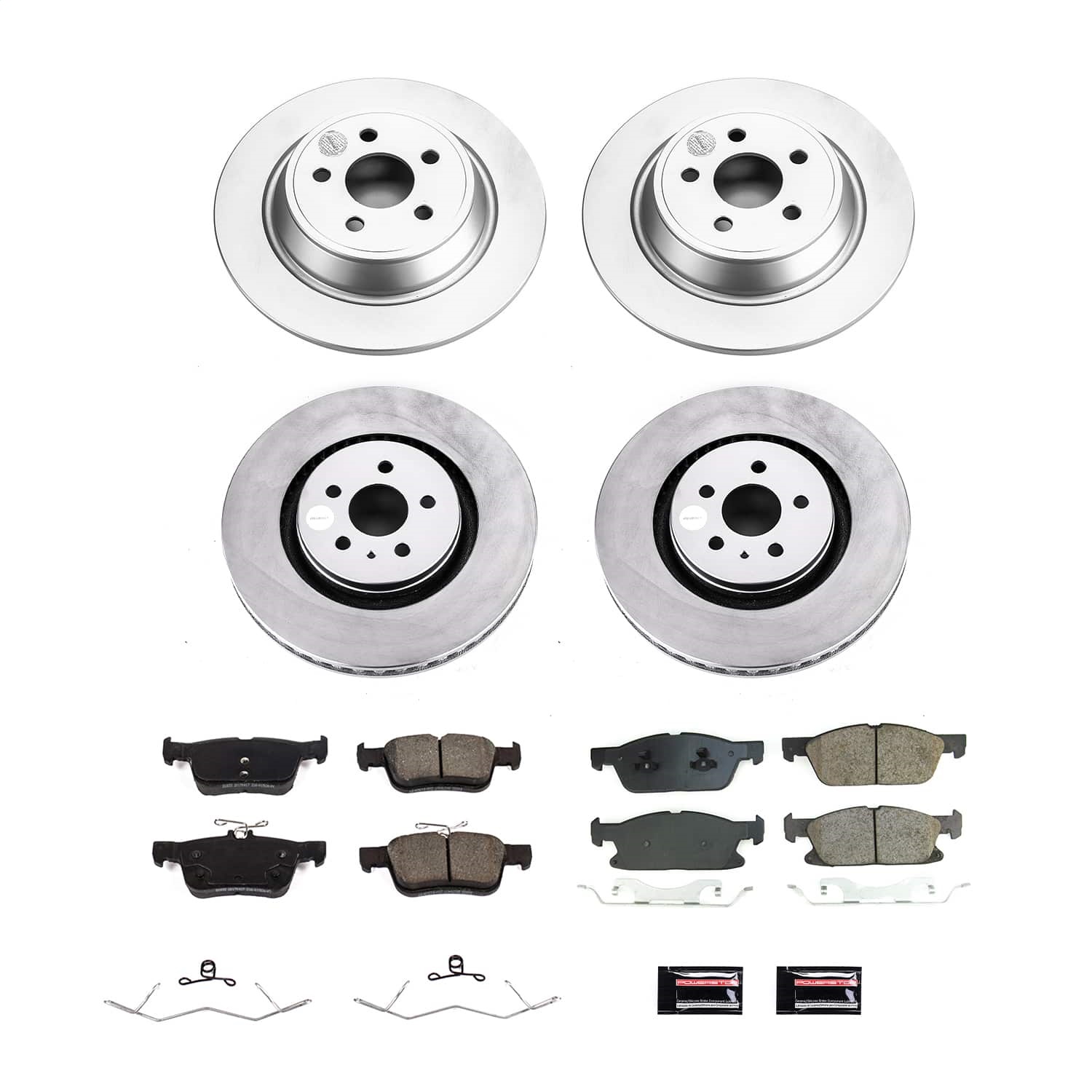 Power Stop - CRK8975 - Front and Rear - Disc Brake Pad and Rotor Kit