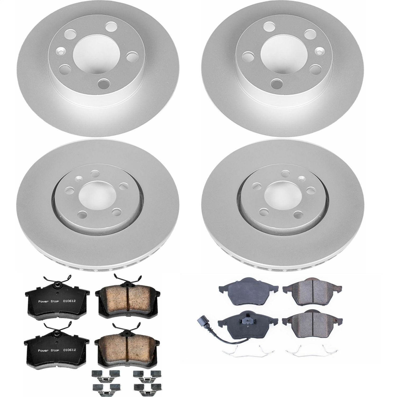 Power Stop - CRK899 - Front and Rear - Disc Brake Pad and Rotor Kit