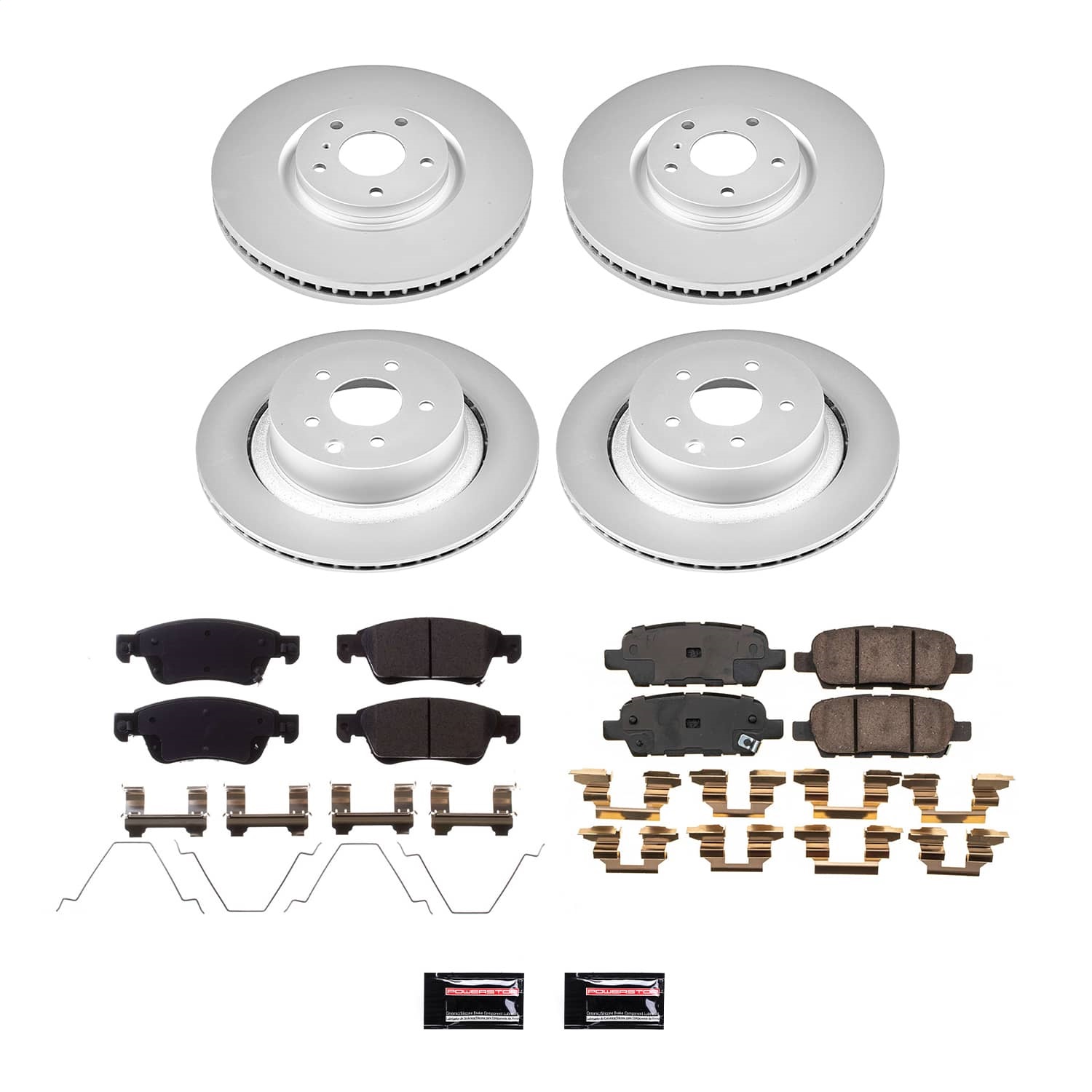 Power Stop - CRK9063 - Front and Rear - Disc Brake Pad and Rotor Kit