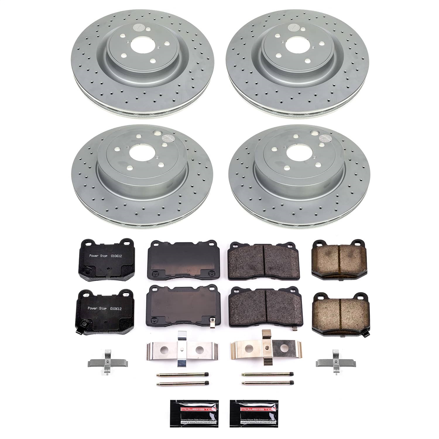 Power Stop - CRK9096 - Front and Rear - Disc Brake Pad and Rotor Kit