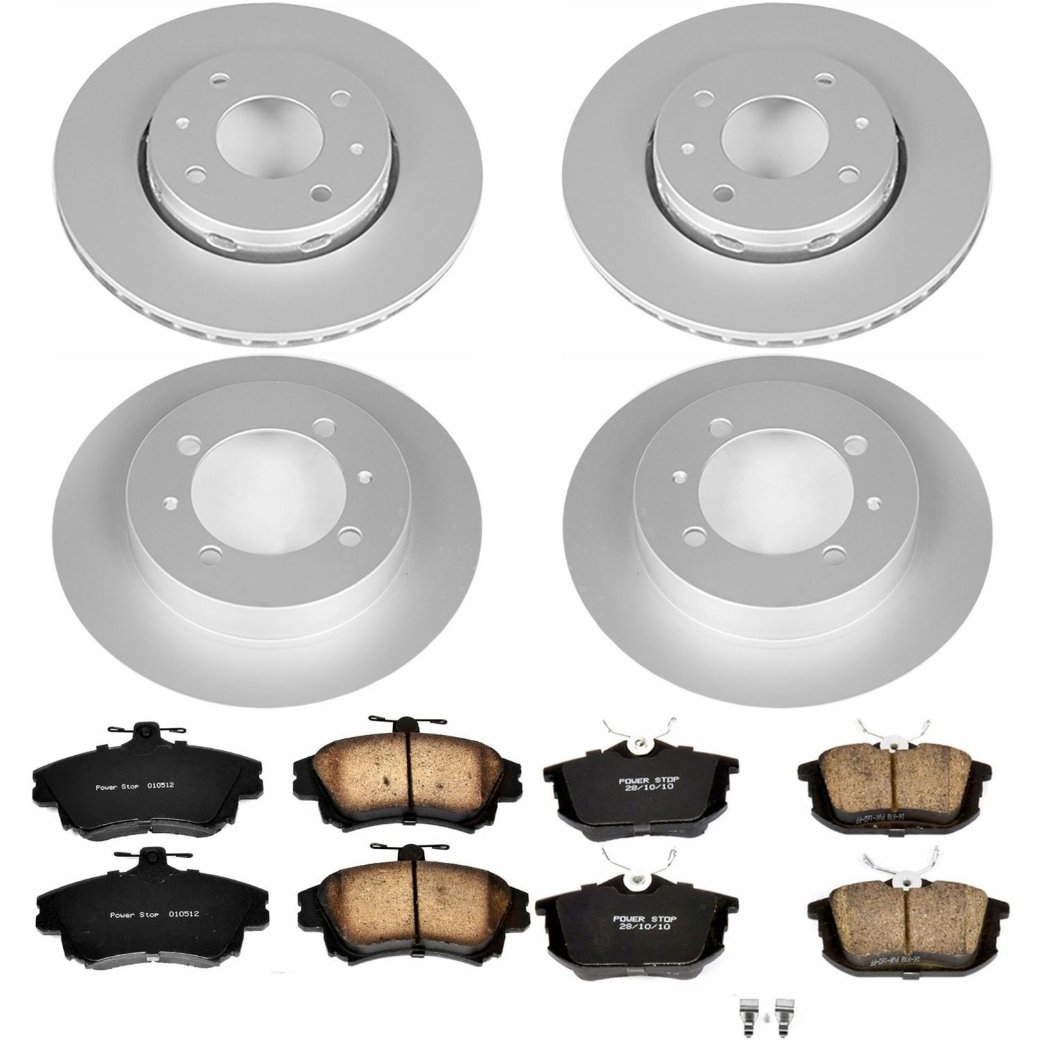 Power Stop - CRK912 - Front and Rear - Disc Brake Pad and Rotor Kit