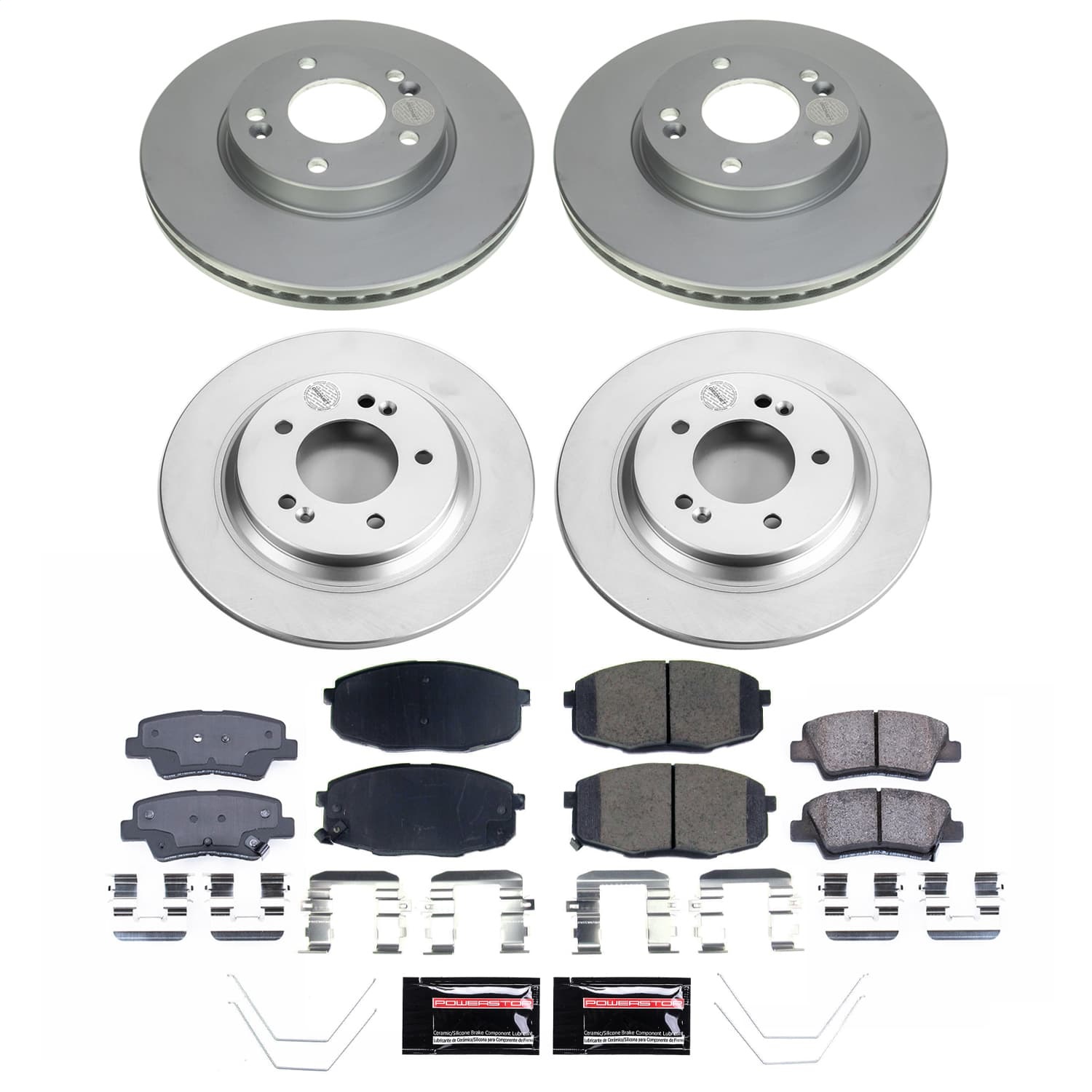 Power Stop - CRK9140 - Front and Rear - Disc Brake Pad and Rotor Kit
