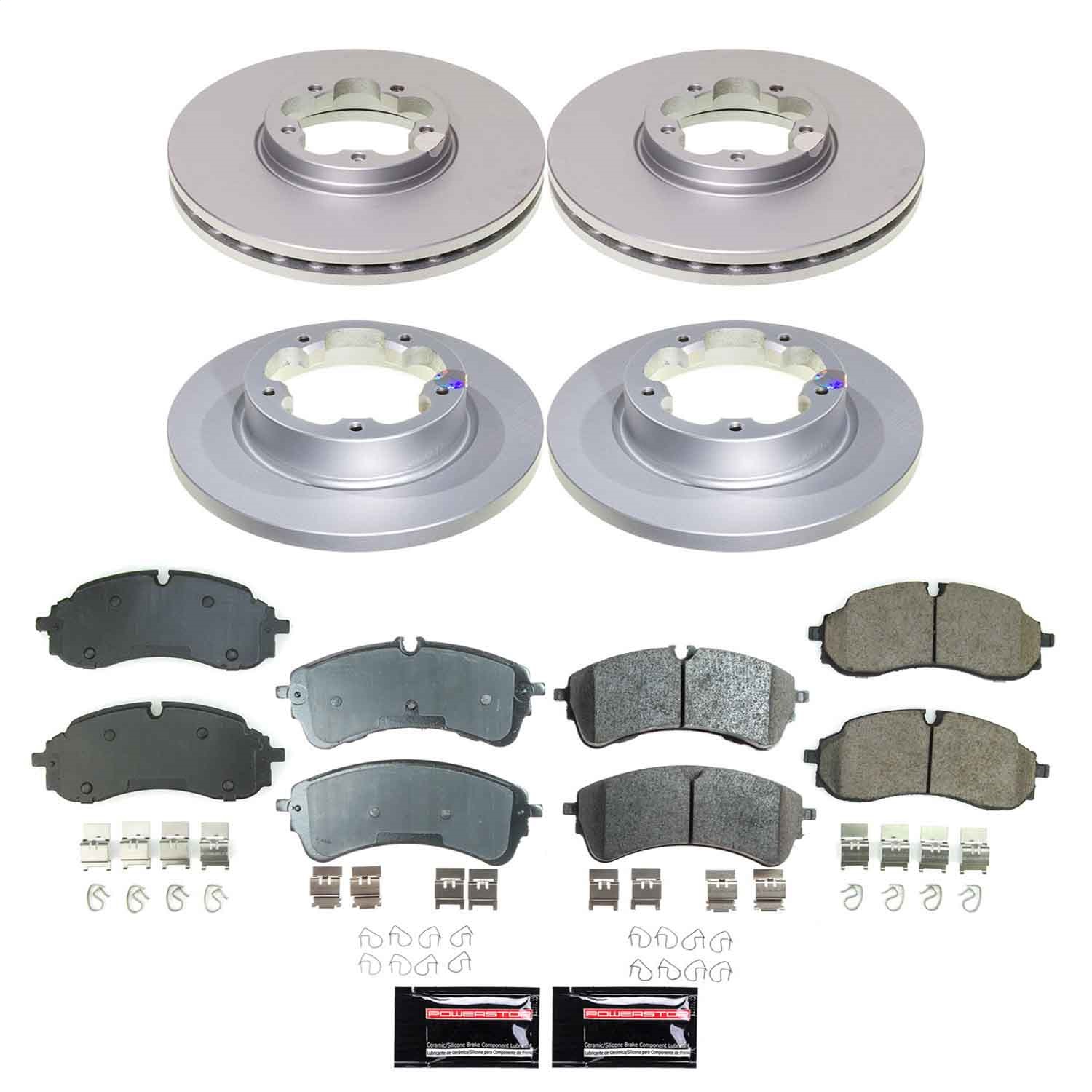 Power Stop - CRK9156 - Front and Rear - Disc Brake Pad and Rotor Kit