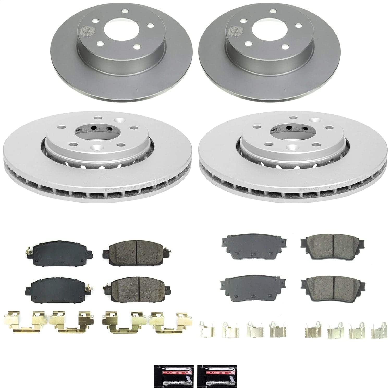 Power Stop - CRK9182 - Front and Rear - Disc Brake Pad and Rotor Kit