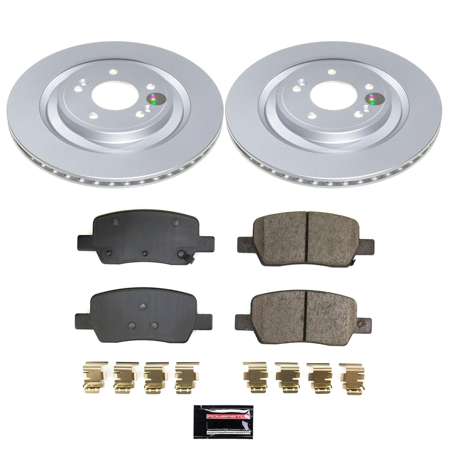 Power Stop - CRK9187 - Rear - Disc Brake Pad and Rotor Kit