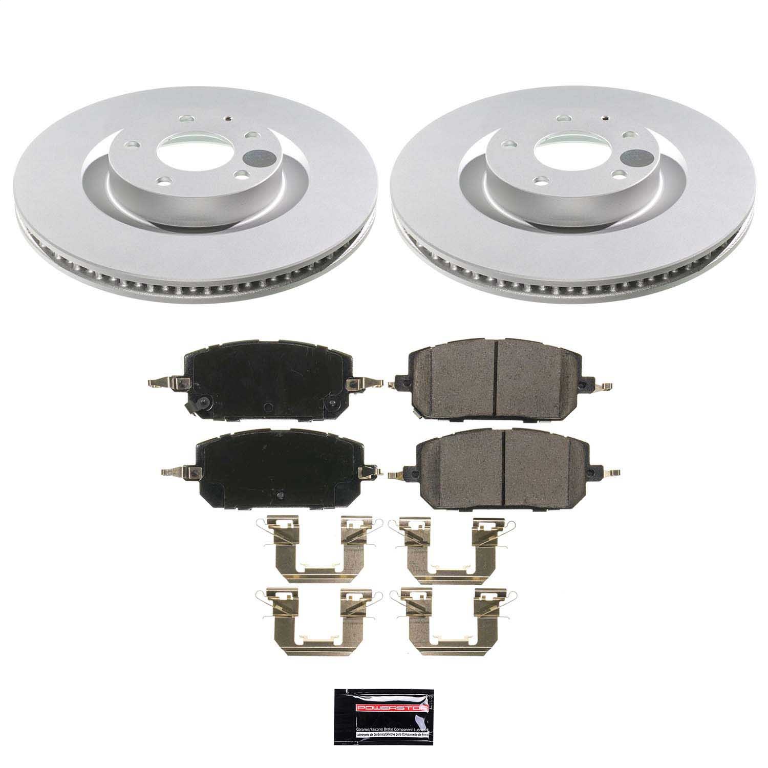 Power Stop - CRK9207 - Front - Disc Brake Pad and Rotor Kit