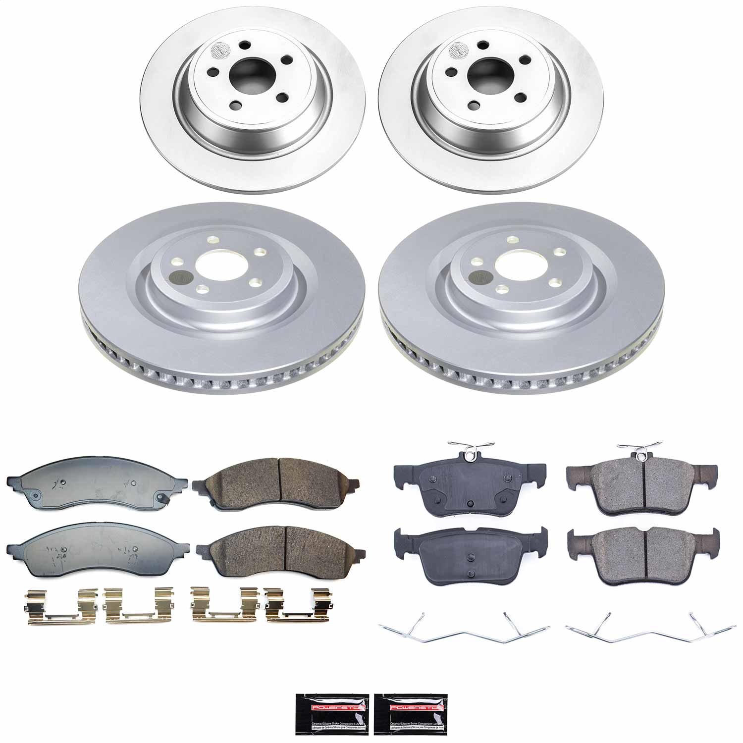 Power Stop - CRK9228 - Front and Rear - Disc Brake Pad and Rotor Kit