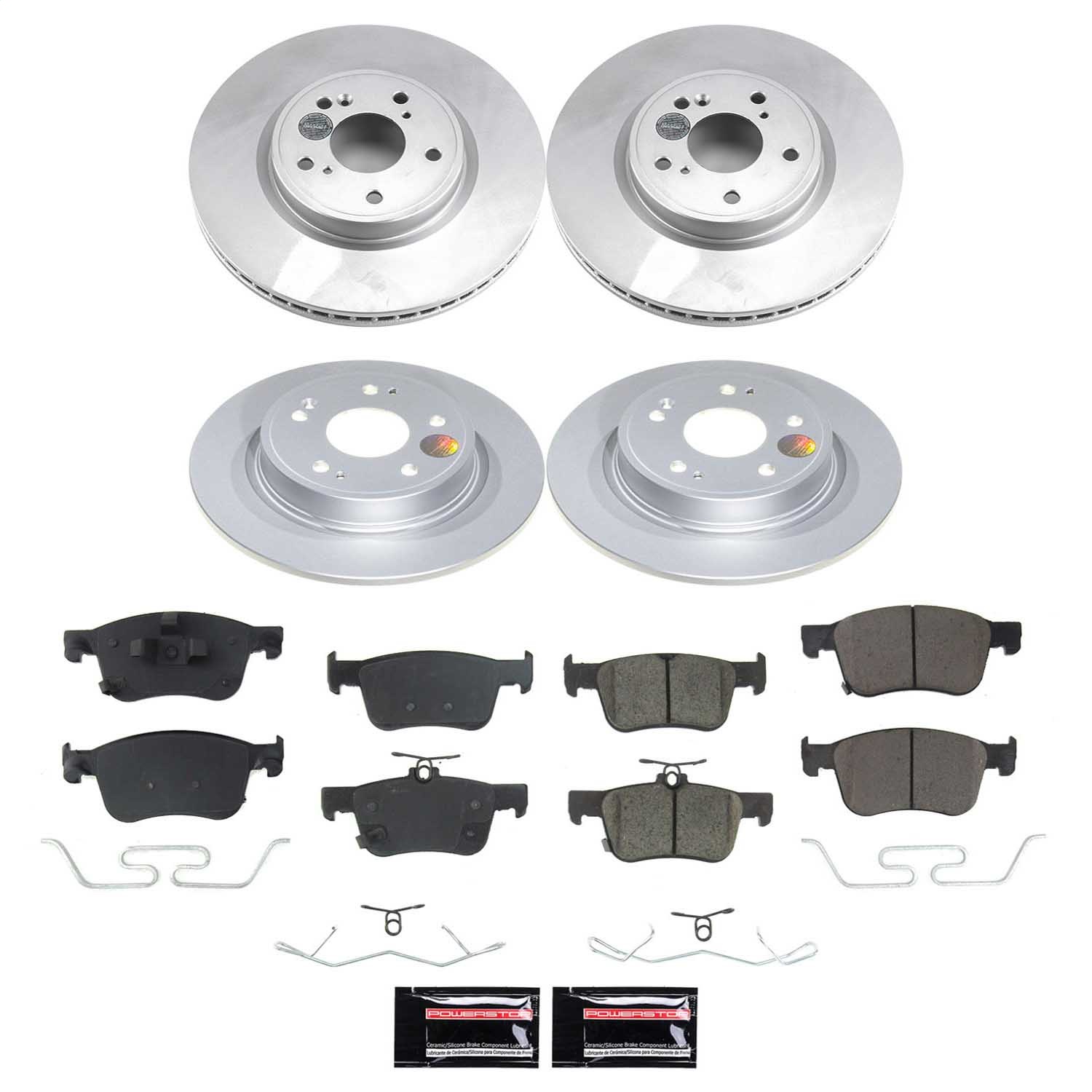 Power Stop - CRK9233 - Front and Rear - Disc Brake Pad and Rotor Kit
